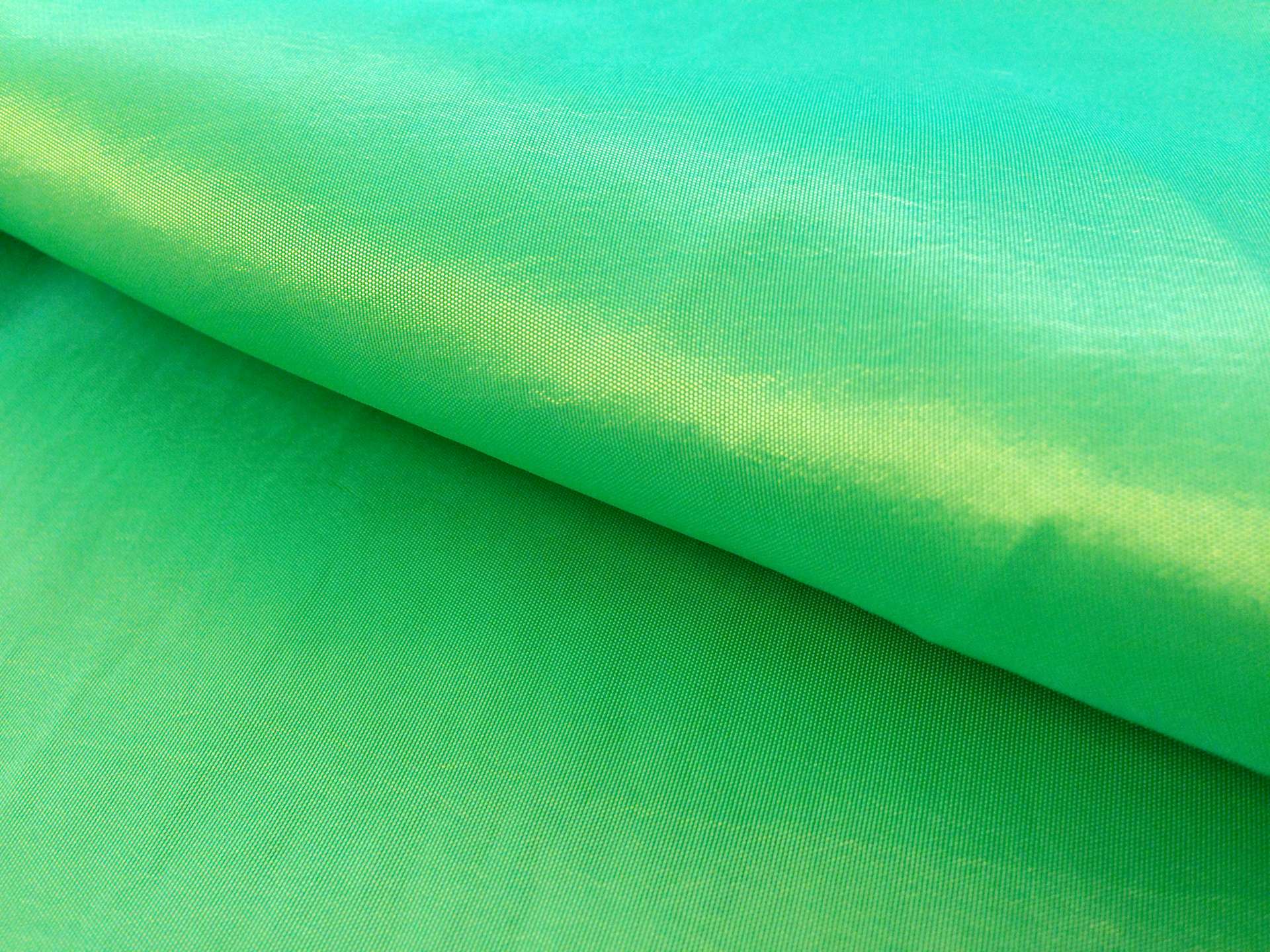 Two Tone Nylon and Polyester Blend Taffeta in Green and Gold