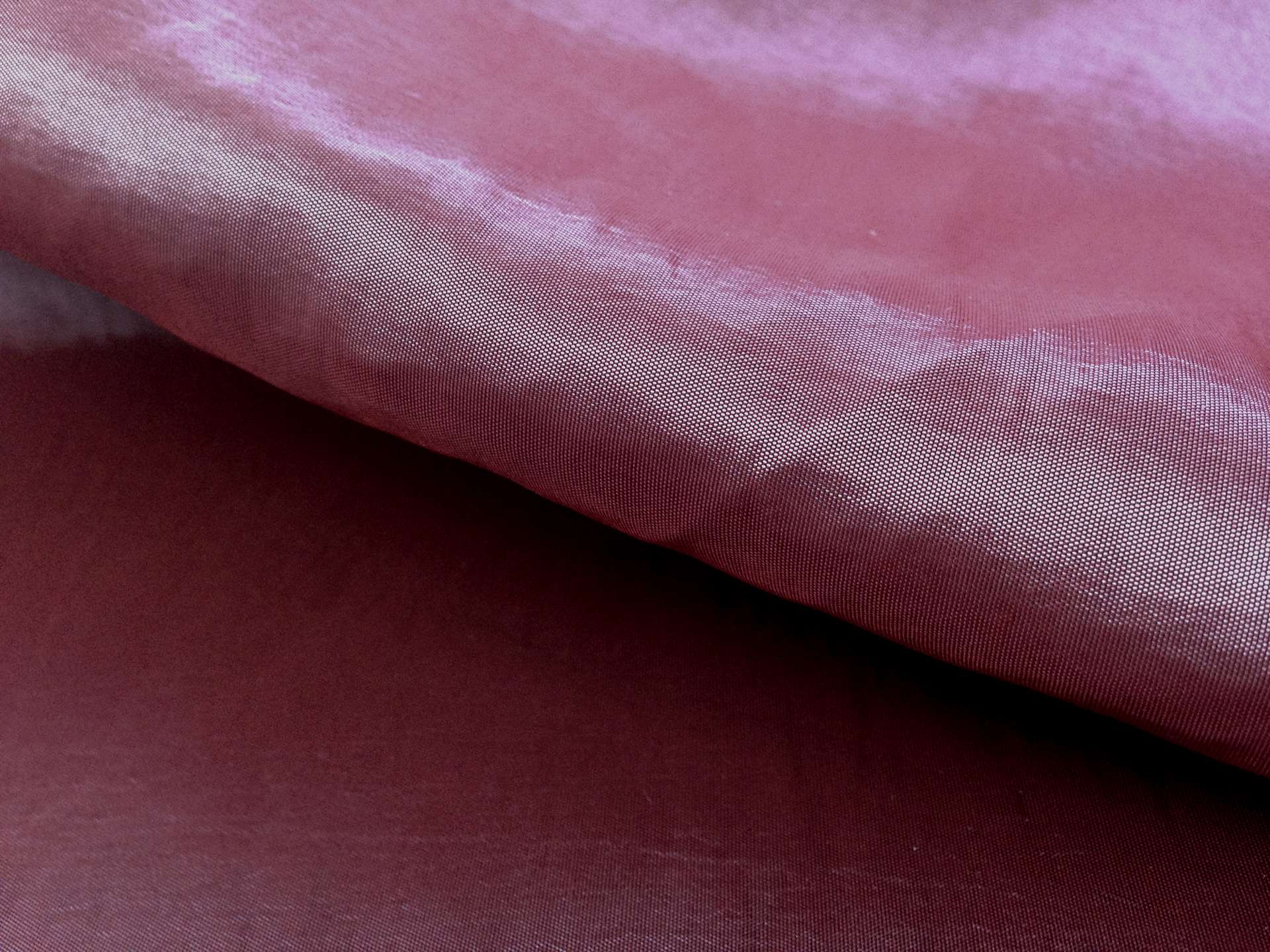 Two Tone Nylon and Polyester Blend Taffeta in Burgundy and Peacock