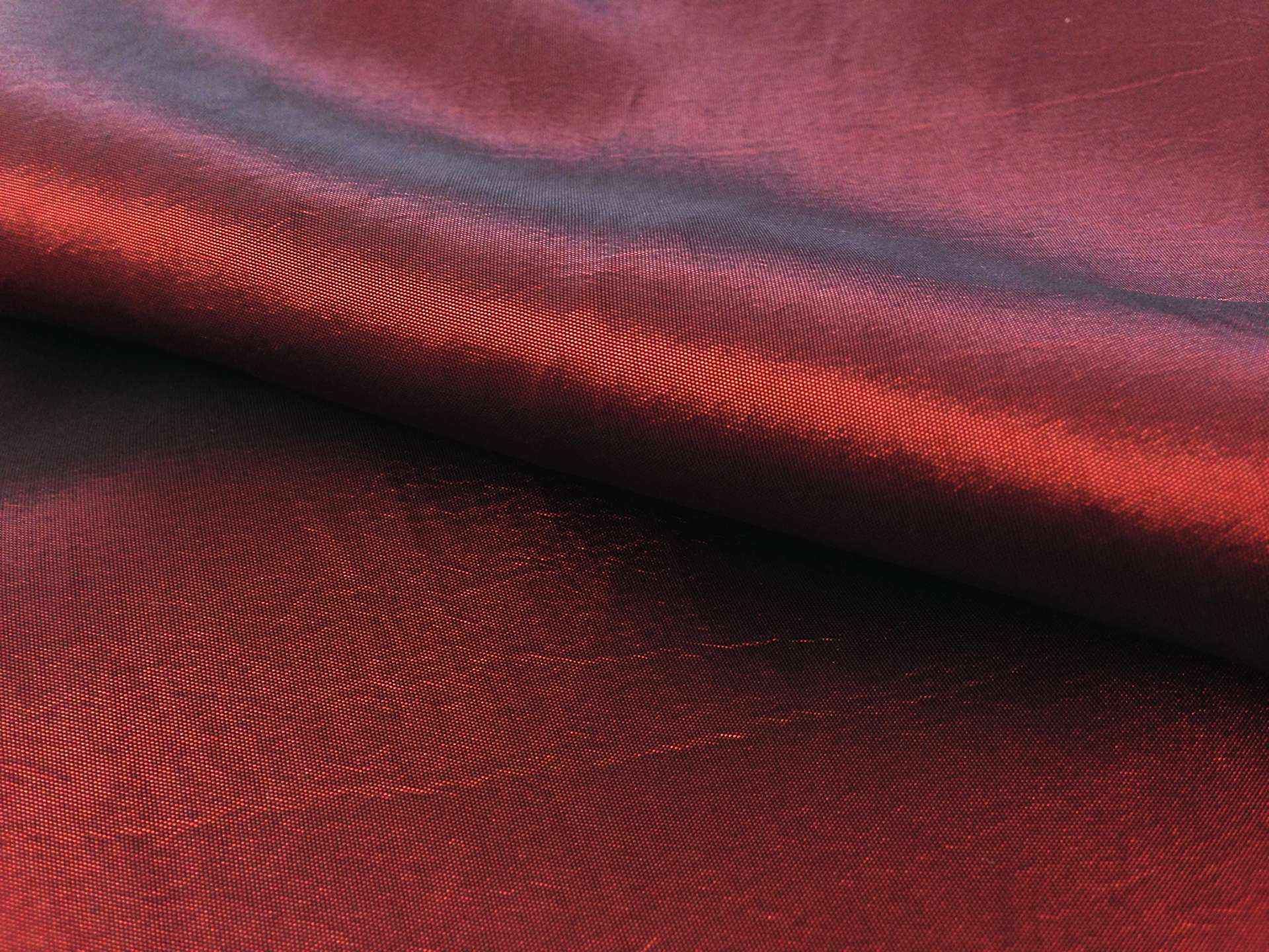 Two Tone Nylon and Polyester Blend Taffeta in Black and Red