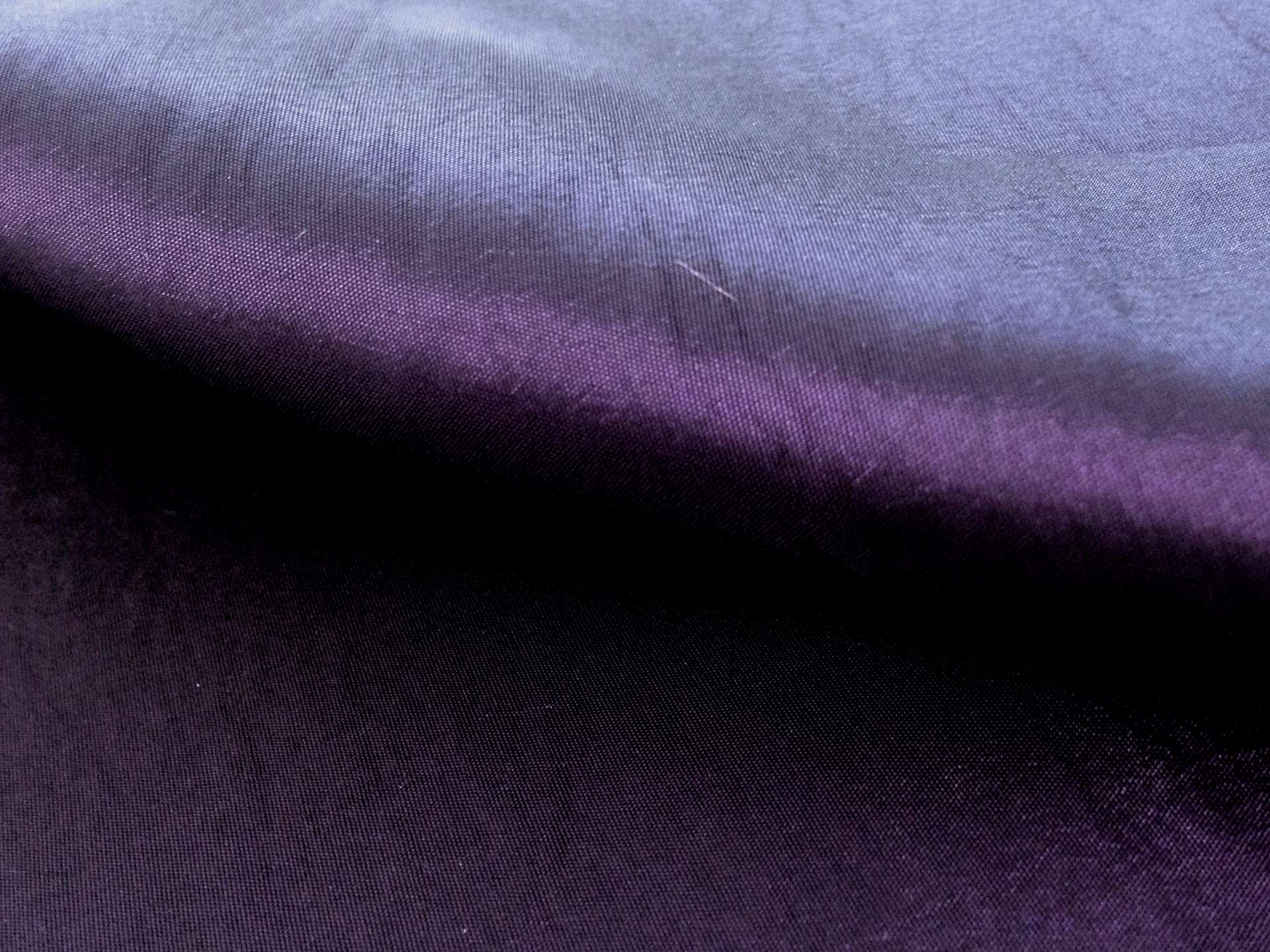 Two Tone Nylon and Polyester Blend Taffeta in Black and Plum