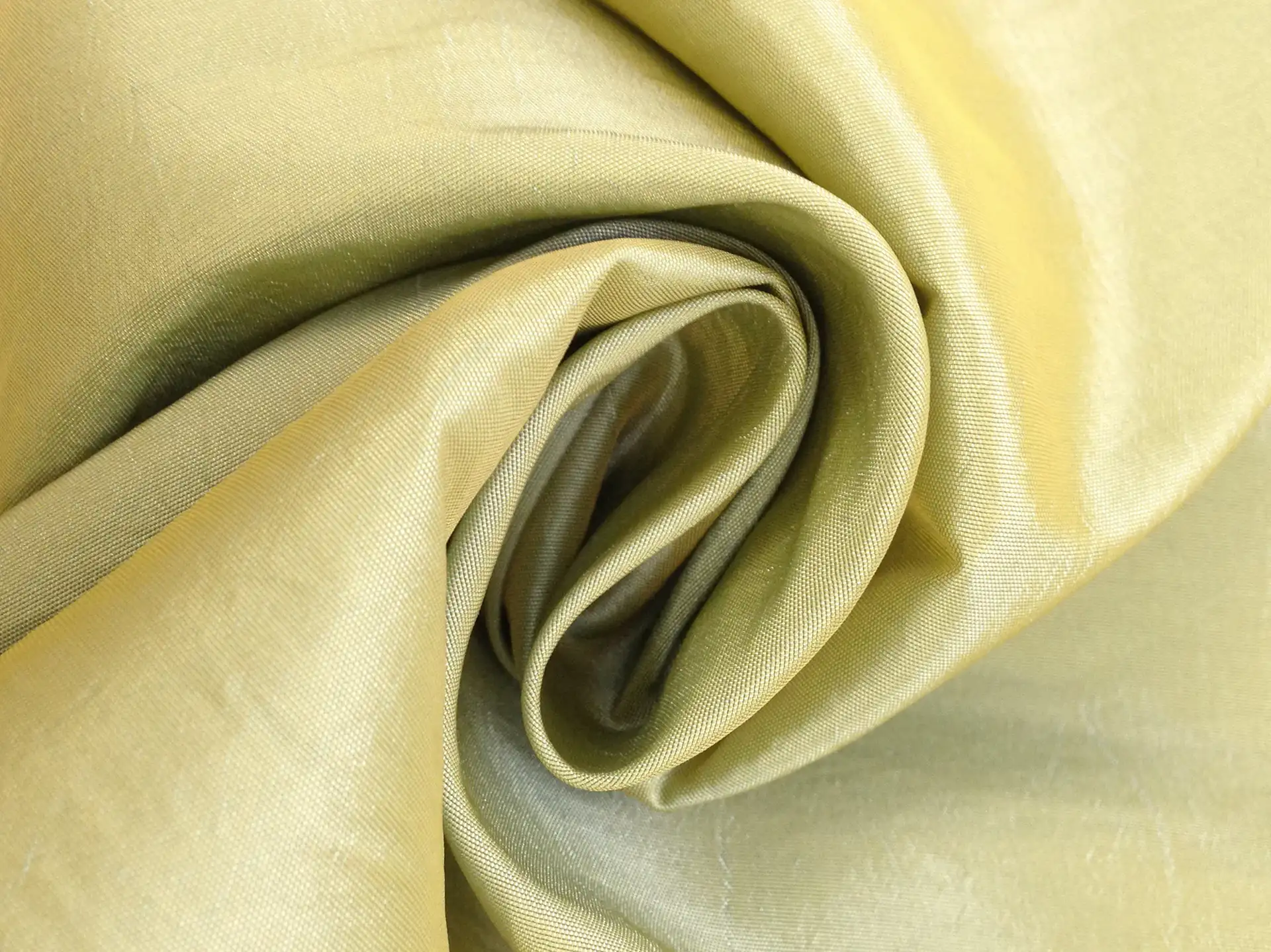 Two Tone Nylon and Polyester Blend Taffeta in Lime and Turquoise