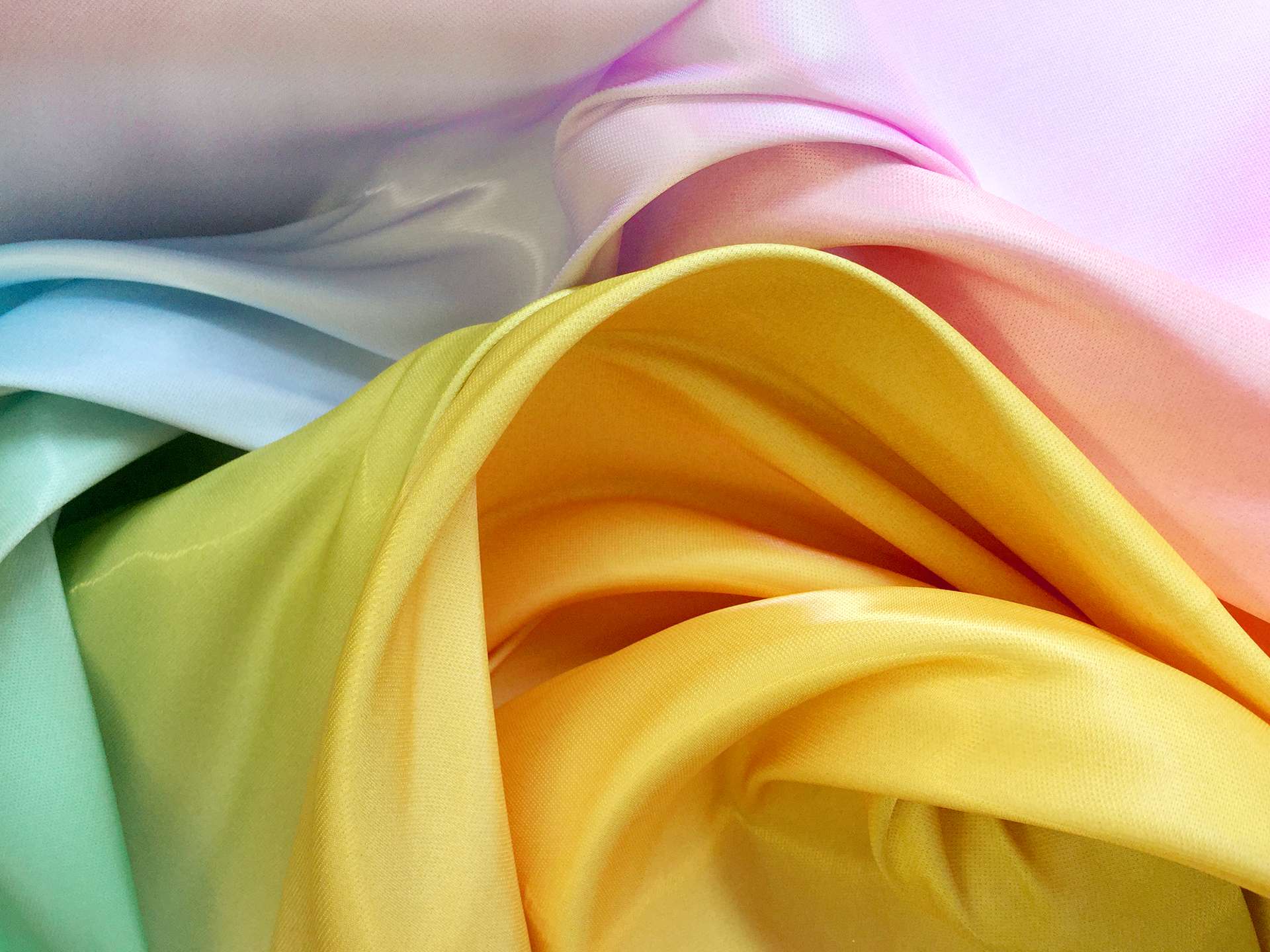 Ombre Polyester Liquid Look Satin
