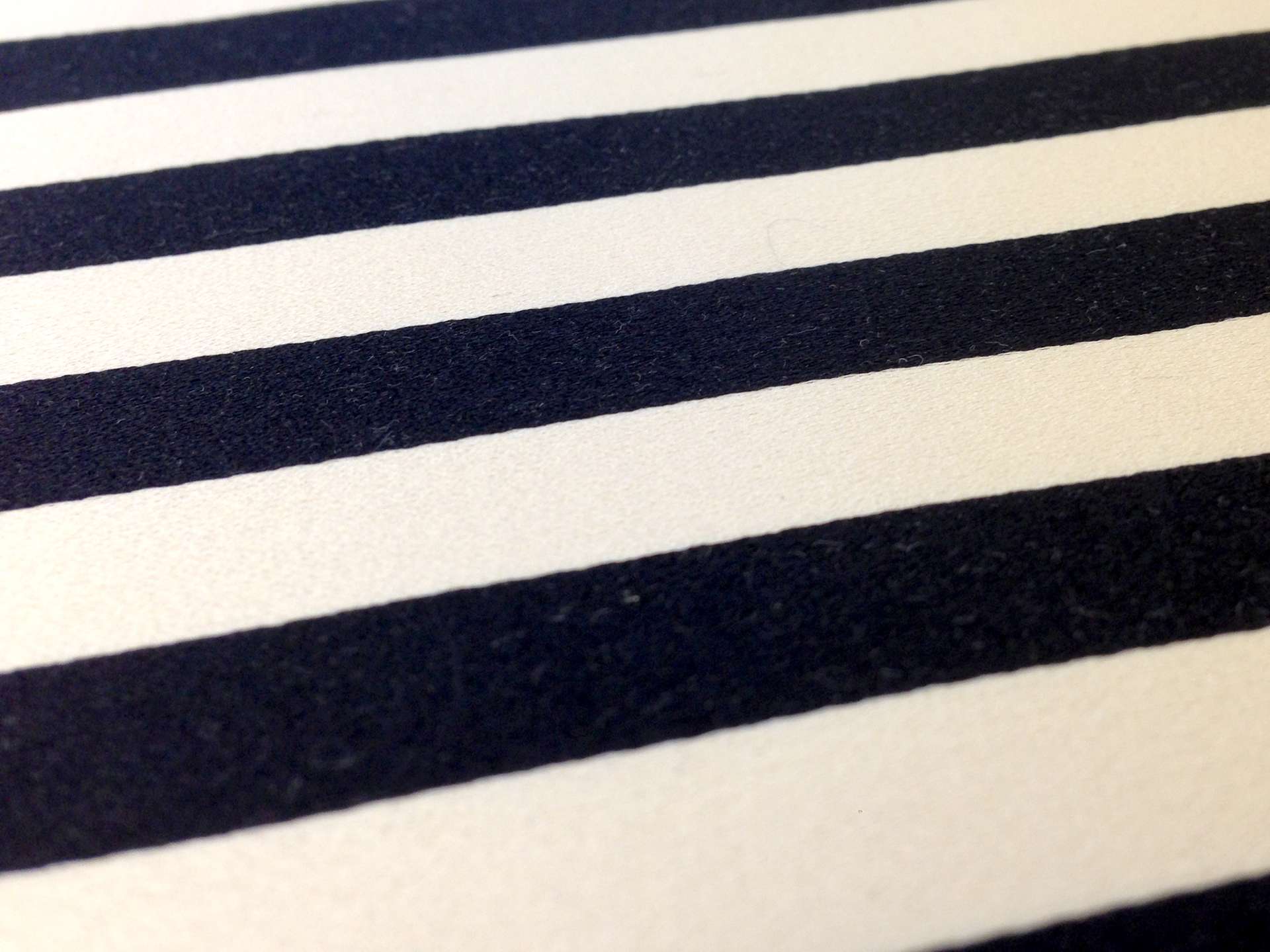 Silk and Cotton Satin Stripe in Black