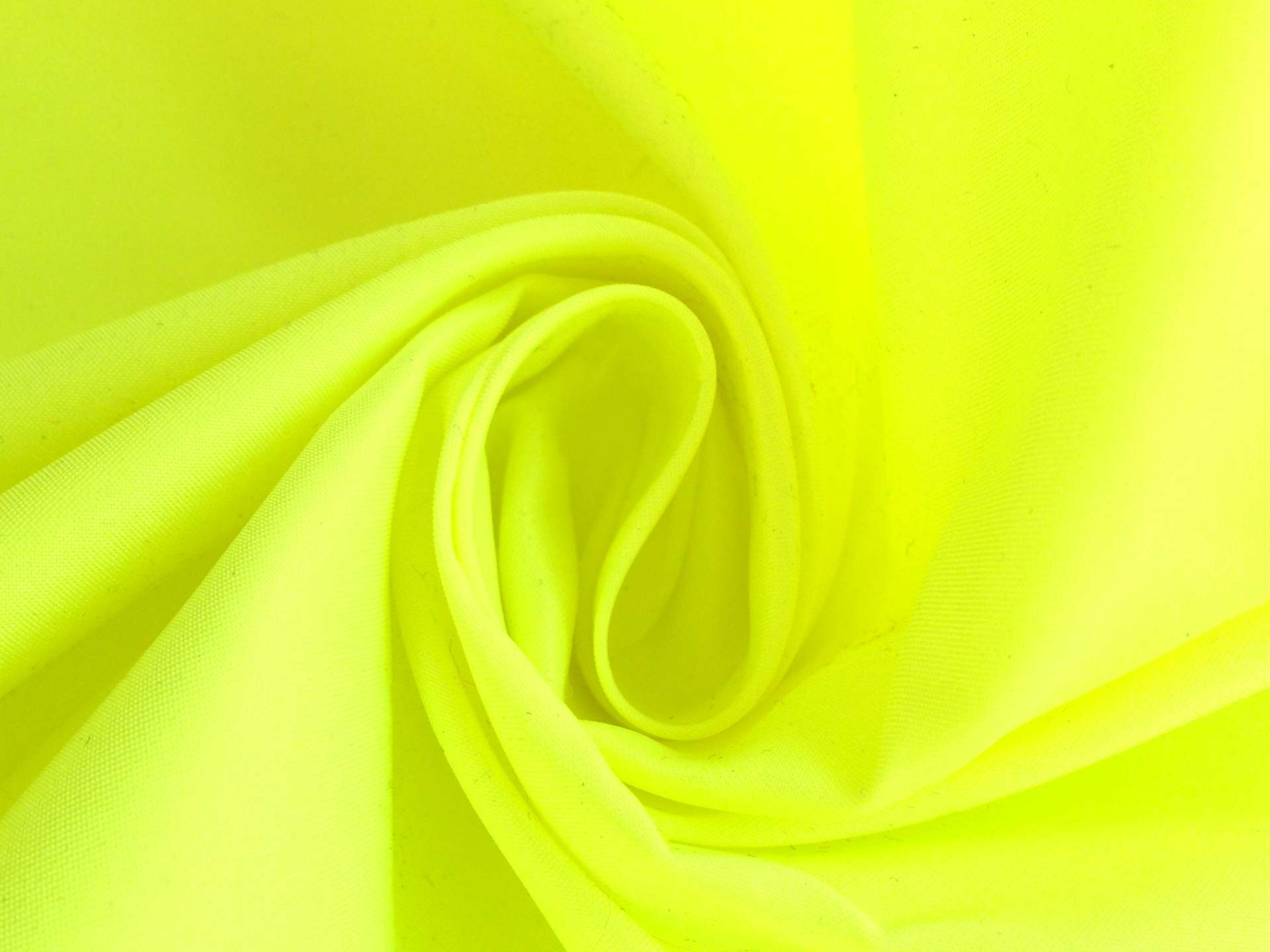 Polyester Satin in Neon Yellow