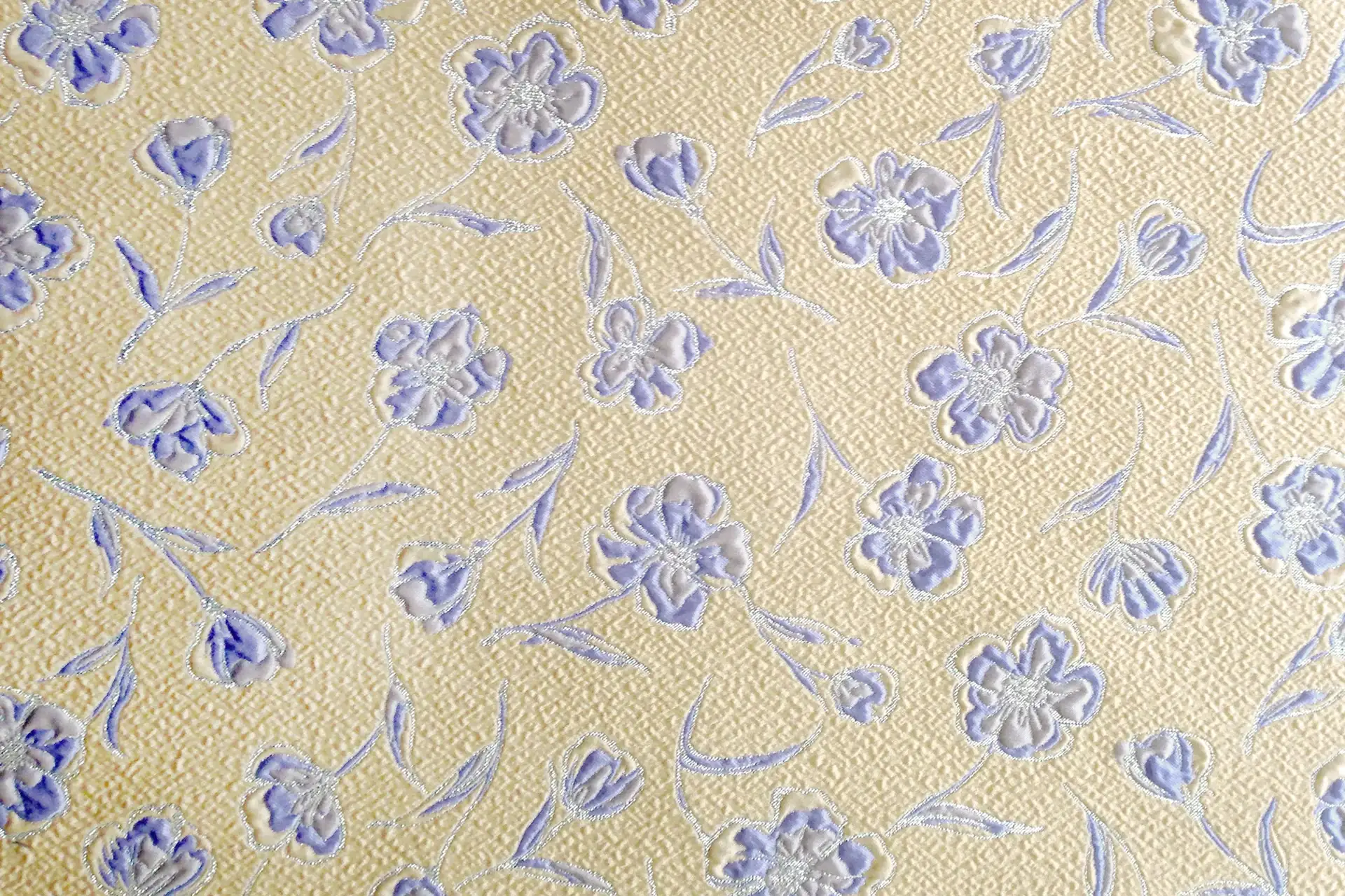 Metallic Brocade with Scattered Flowers