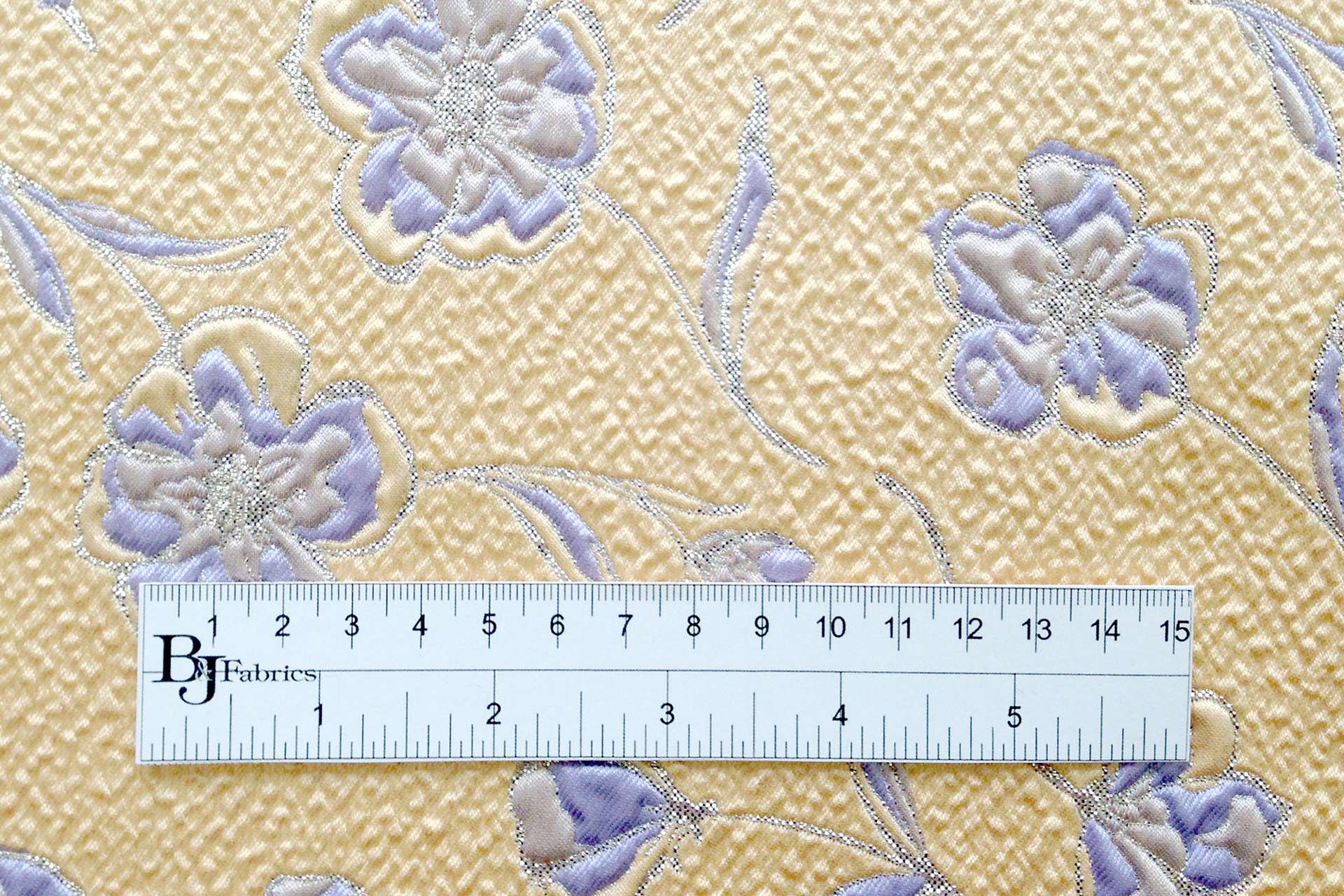 Metallic Brocade with Scattered Flowers