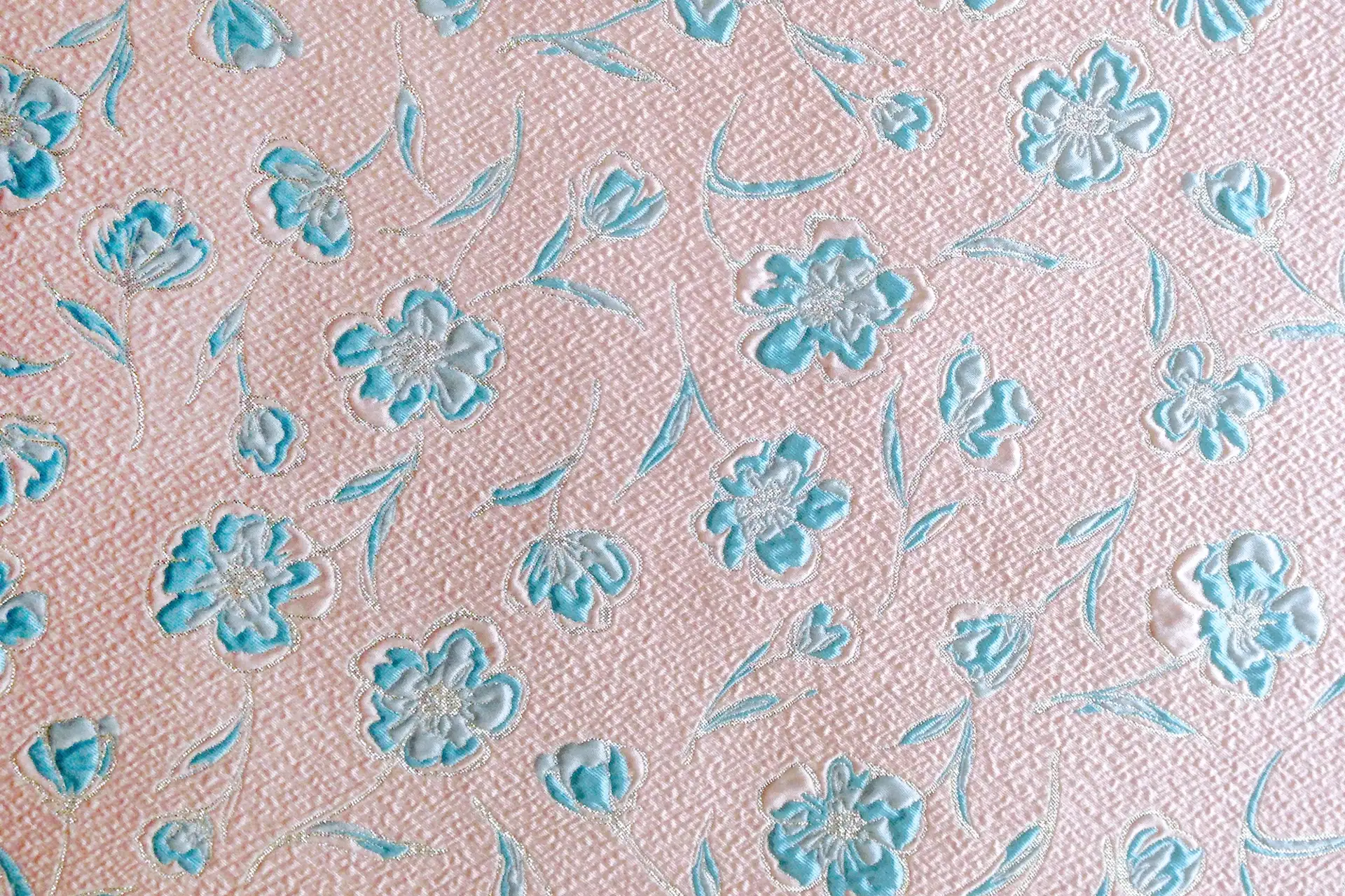 Metallic Brocade with Scattered Flowers