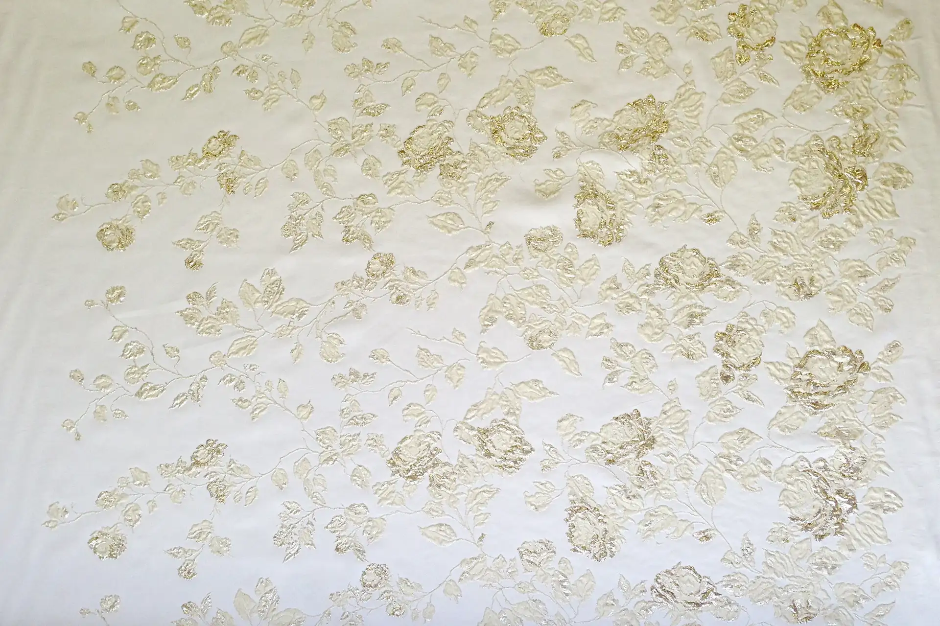 Metallic Brocade with Floral Degrade