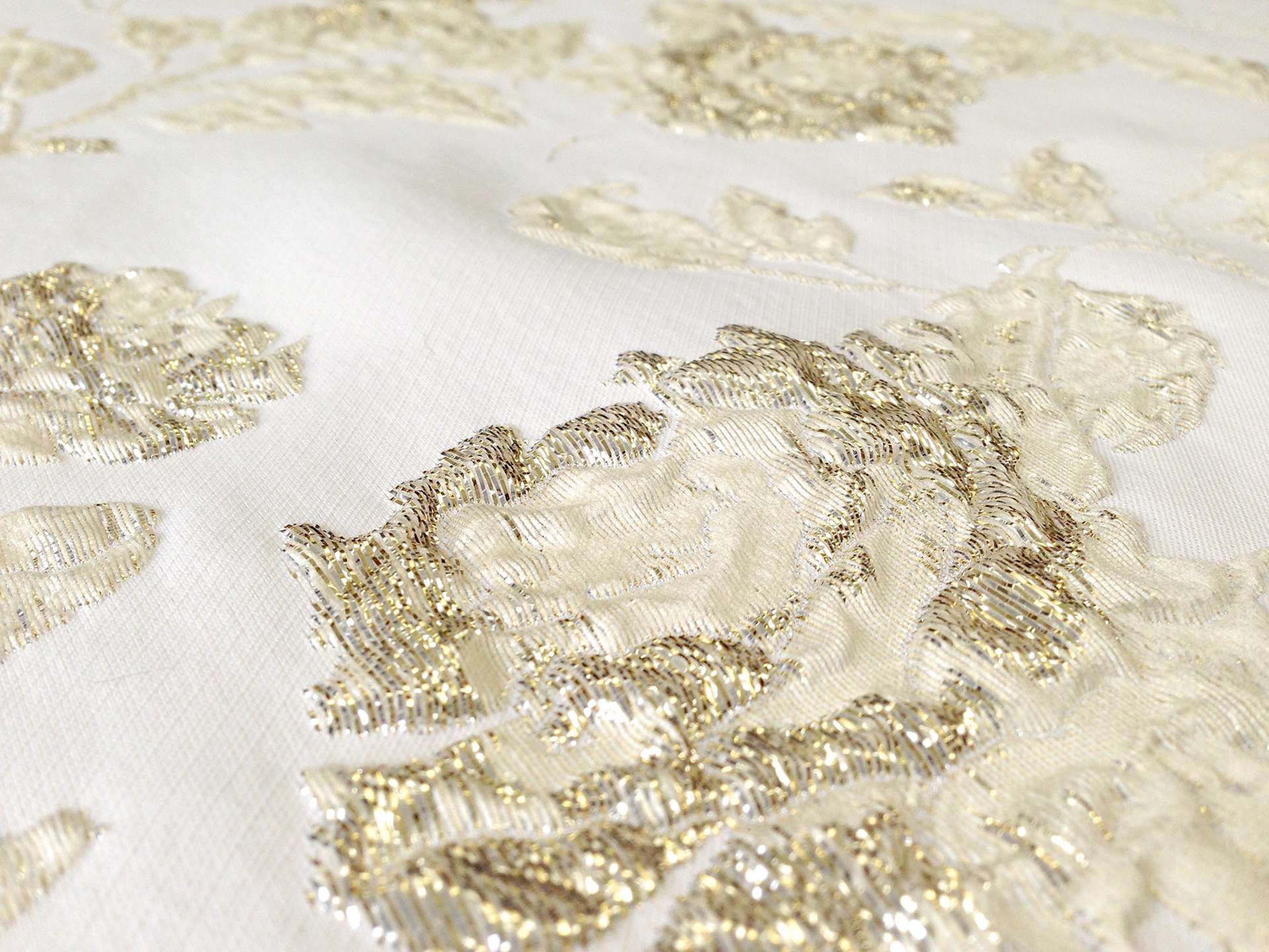 Metallic Brocade with Floral Degrade