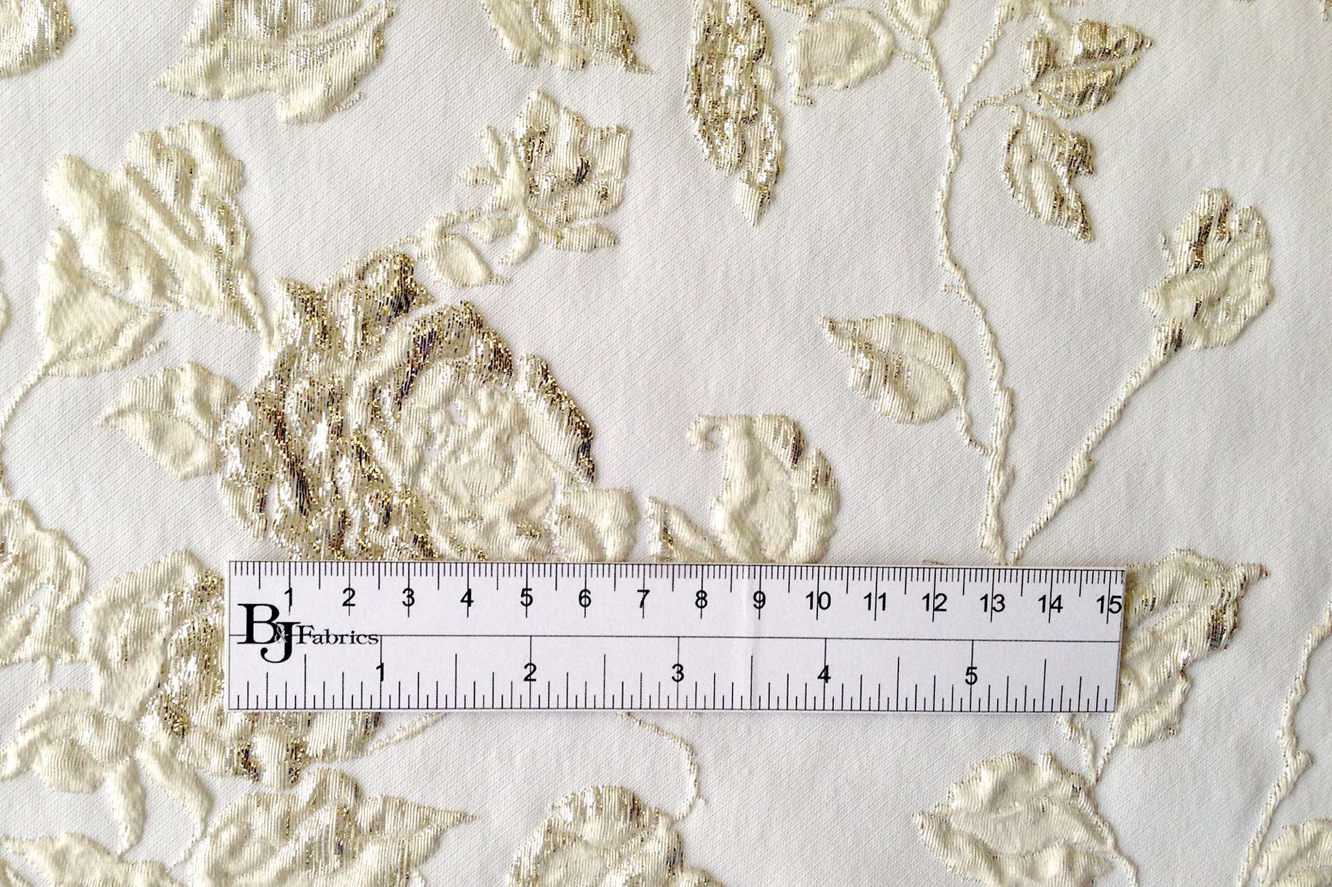 Metallic Brocade with Floral Degrade