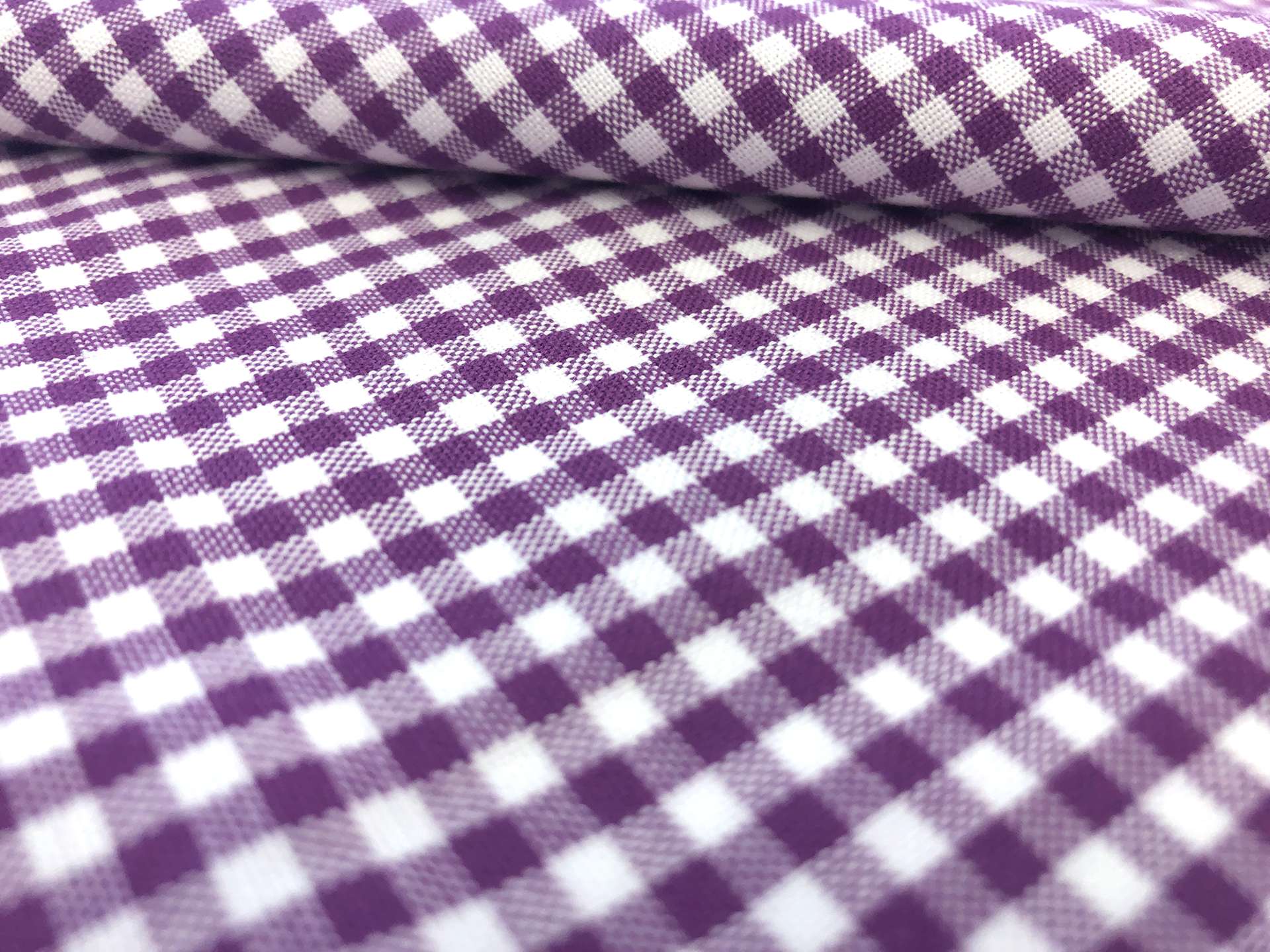 1/8" Cotton Gingham in Purple