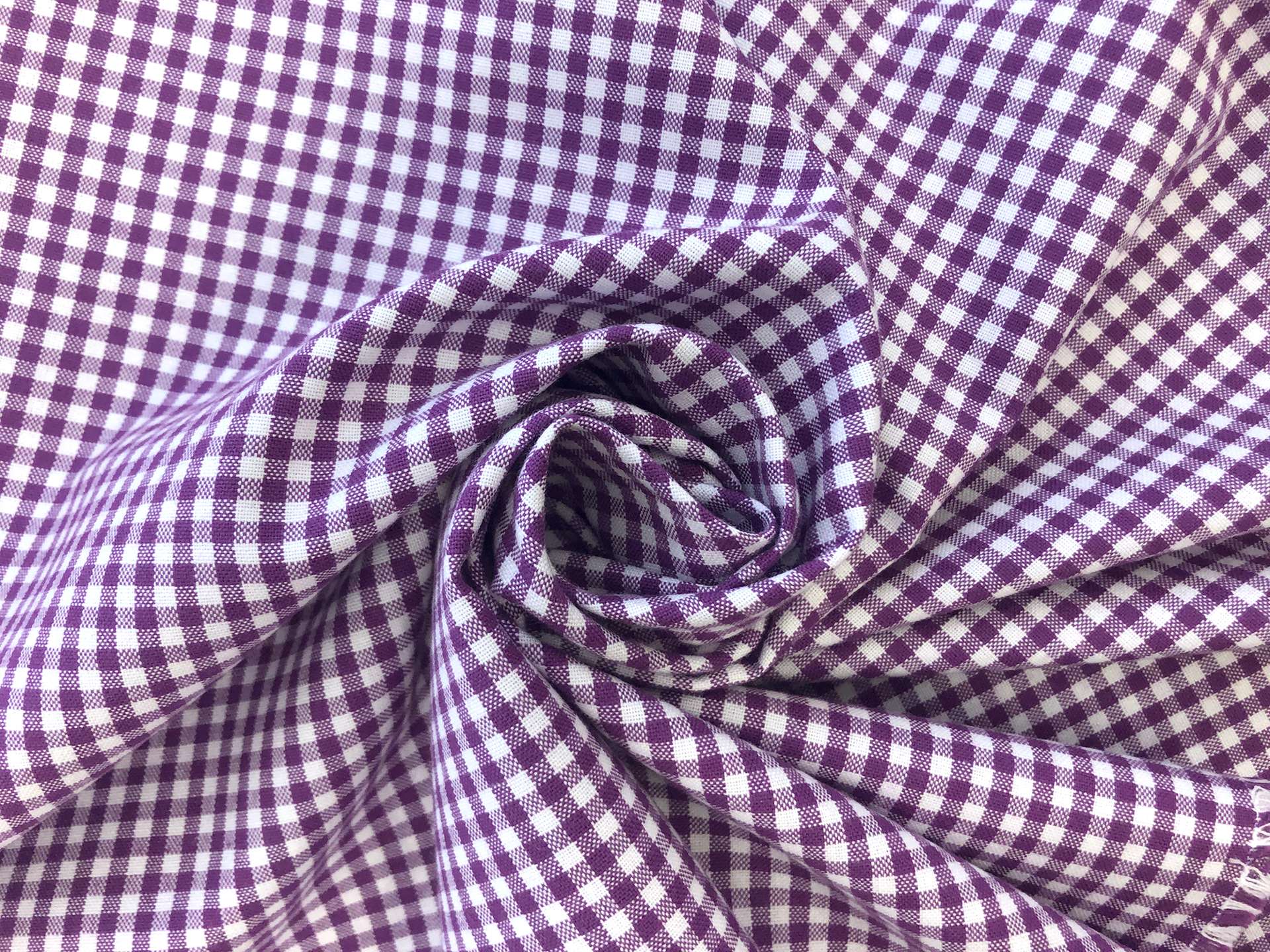 1/8" Cotton Gingham in Purple