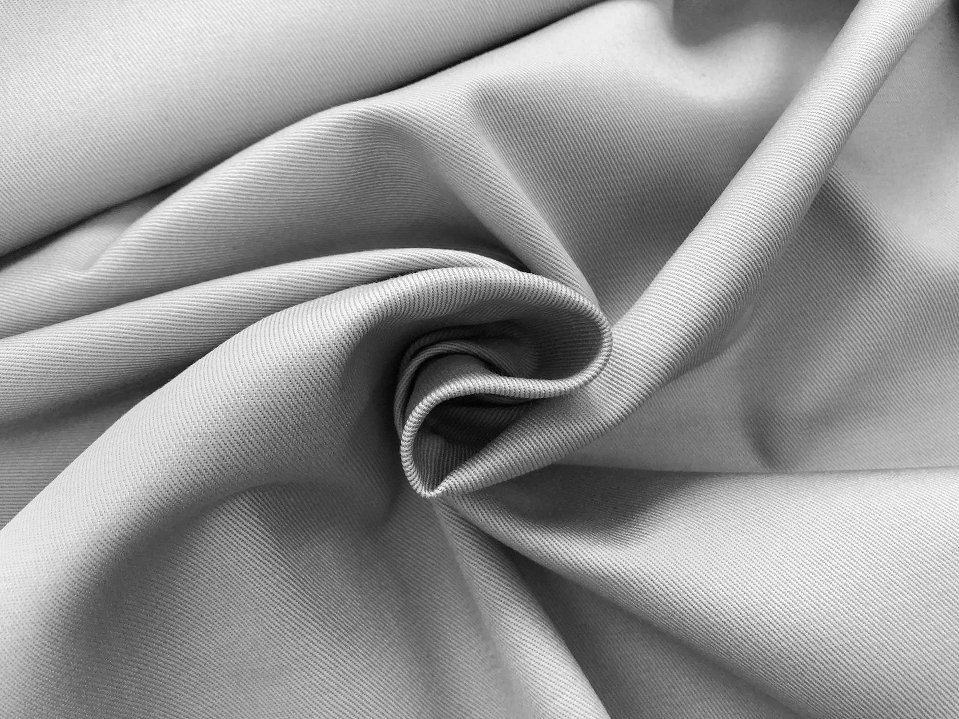 Stretch Cotton Chino Twill in Silver