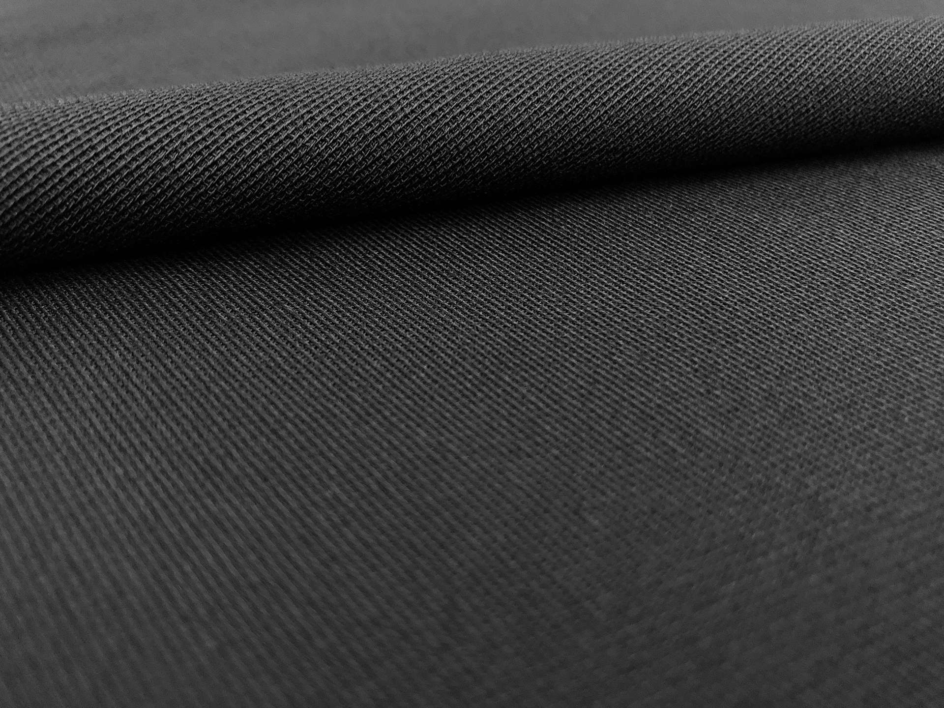 Italian Virgin Wool Cover Twill Suiting in Nero