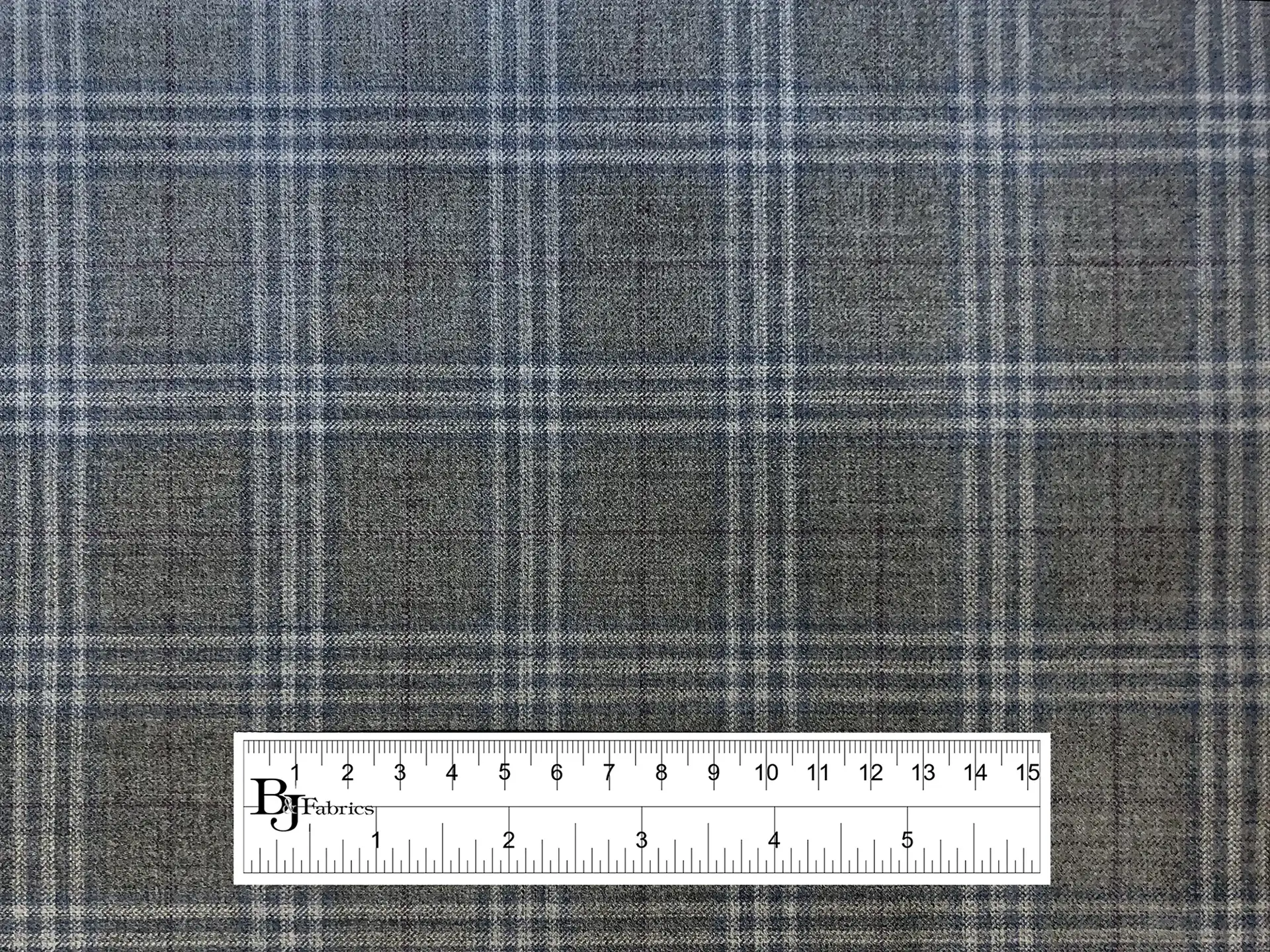 Italian Wool Super 130s Plaid in Grigio Chiaro