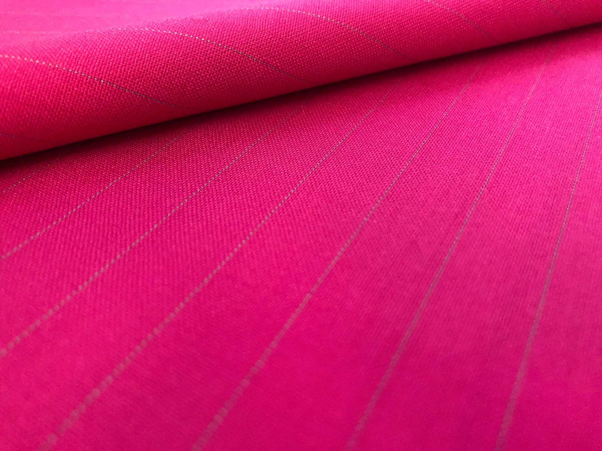 Wool Super 100s Striped Suiting in Ciclamino