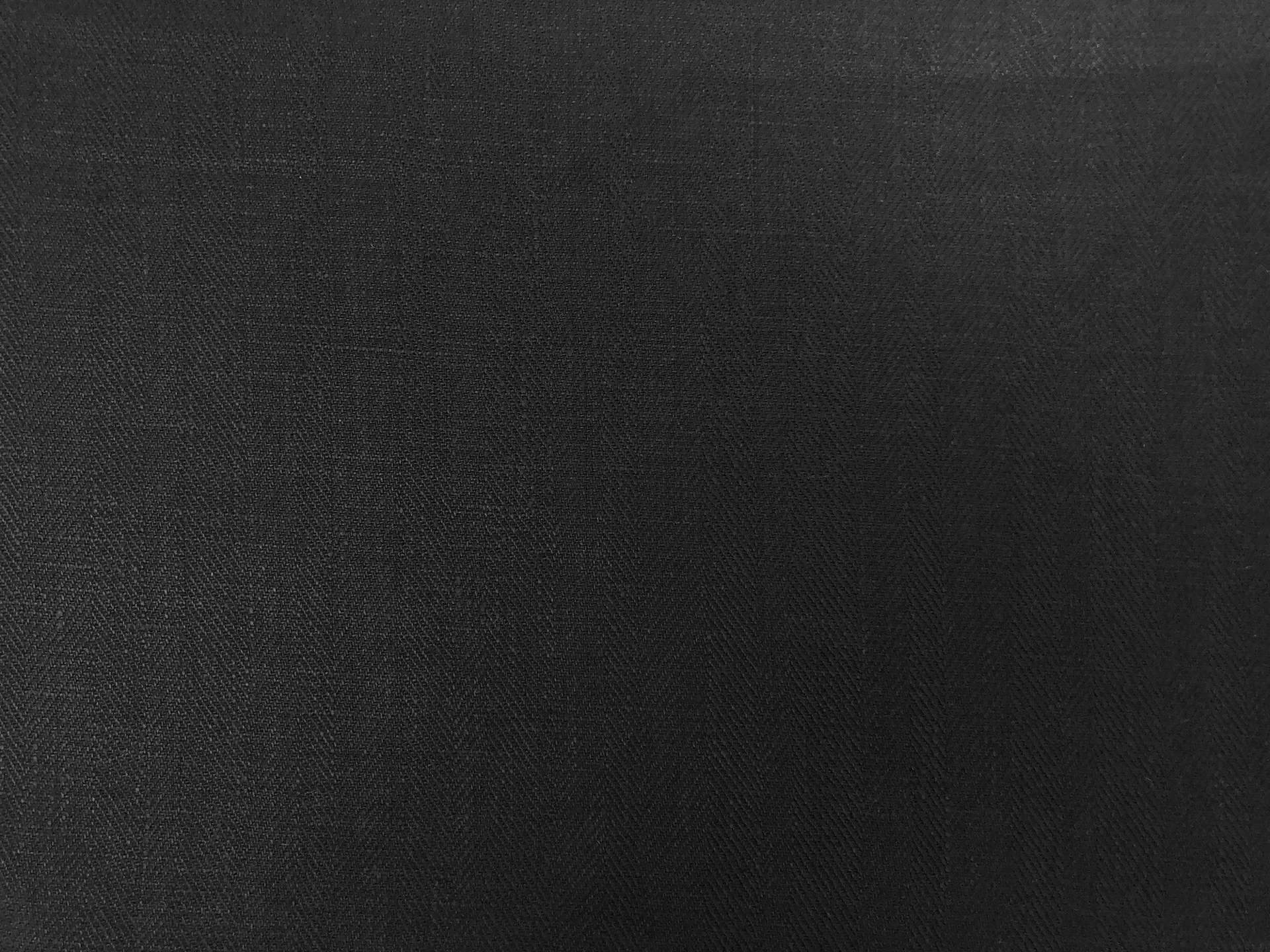 Upholstery Linen Herringbone in Black