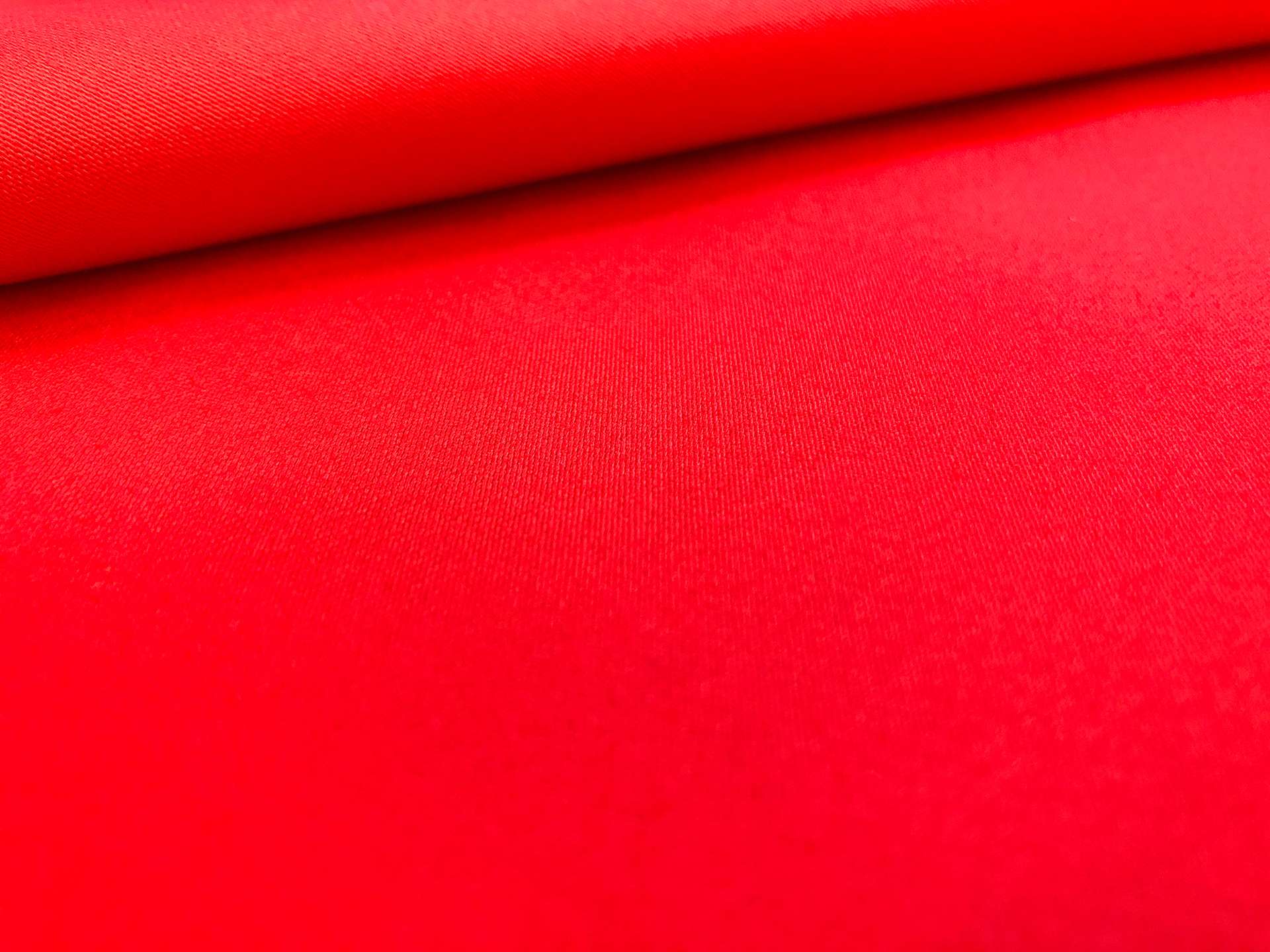 Stretch Cotton Sateen in Bright Red
