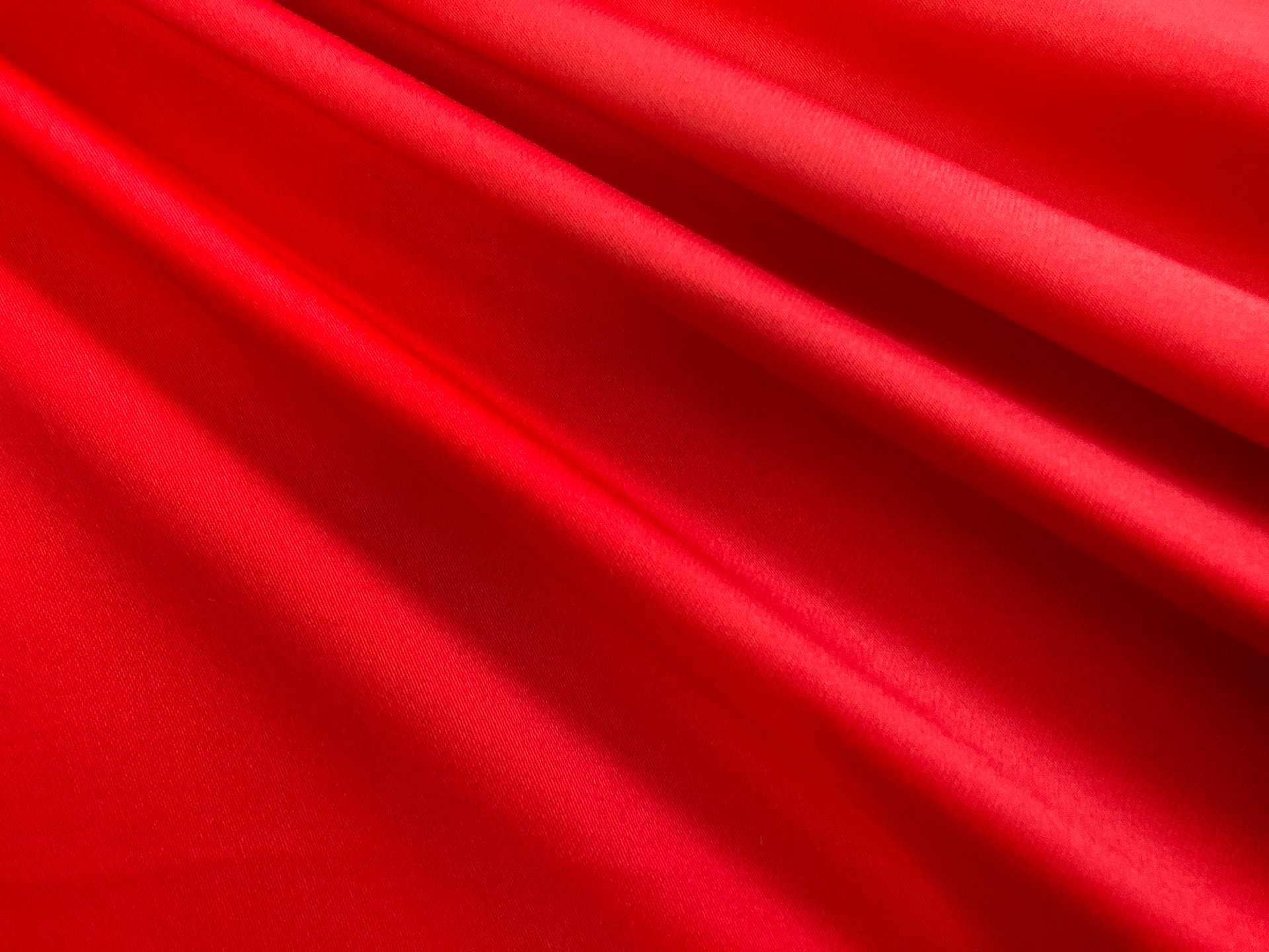 Stretch Cotton Sateen in Bright Red