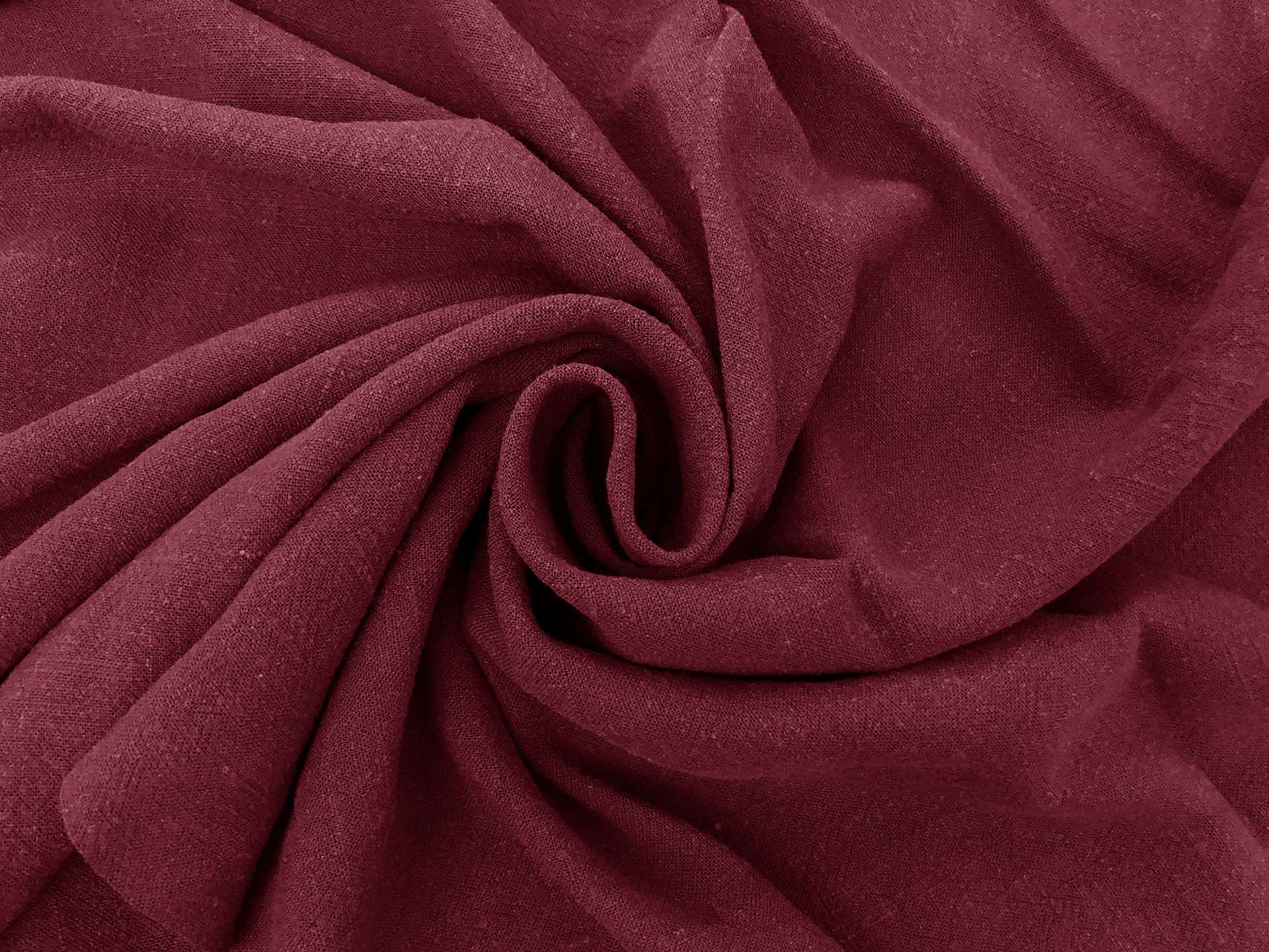 Sustainable Viscose Linen Blend Noil in Burgundy