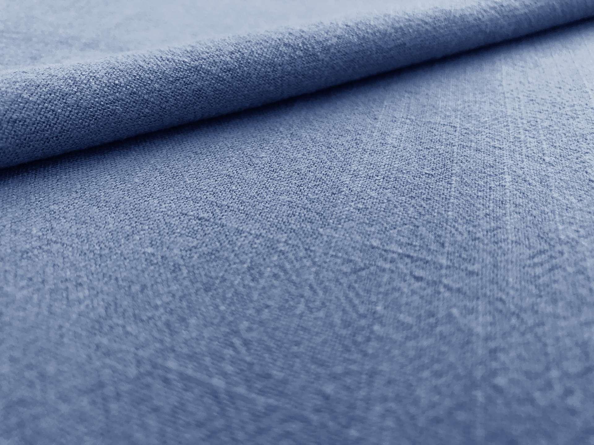 Sustainable Viscose Linen Blend Noil in Denim Blue
