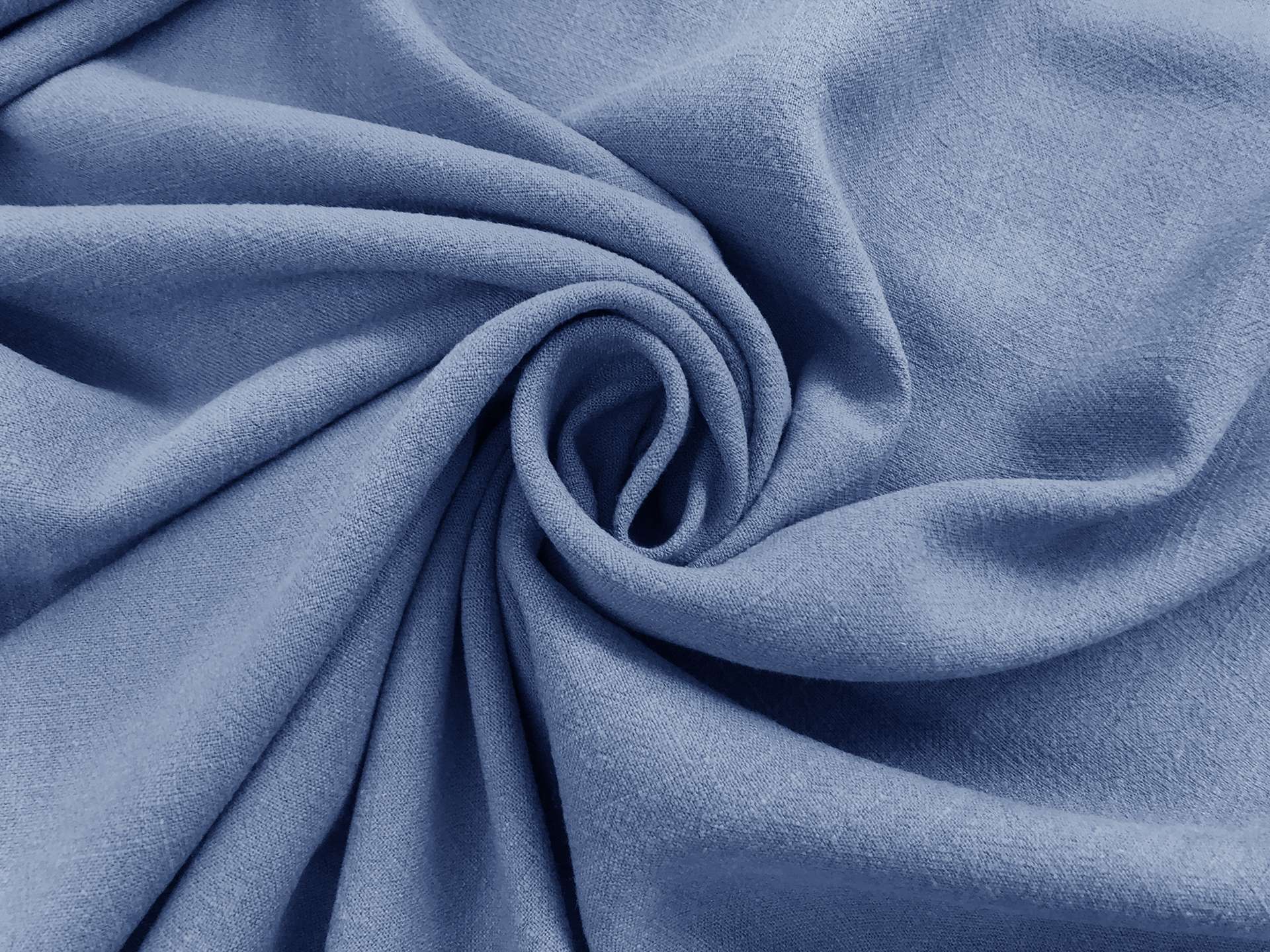 Sustainable Viscose Linen Blend Noil in Denim Blue