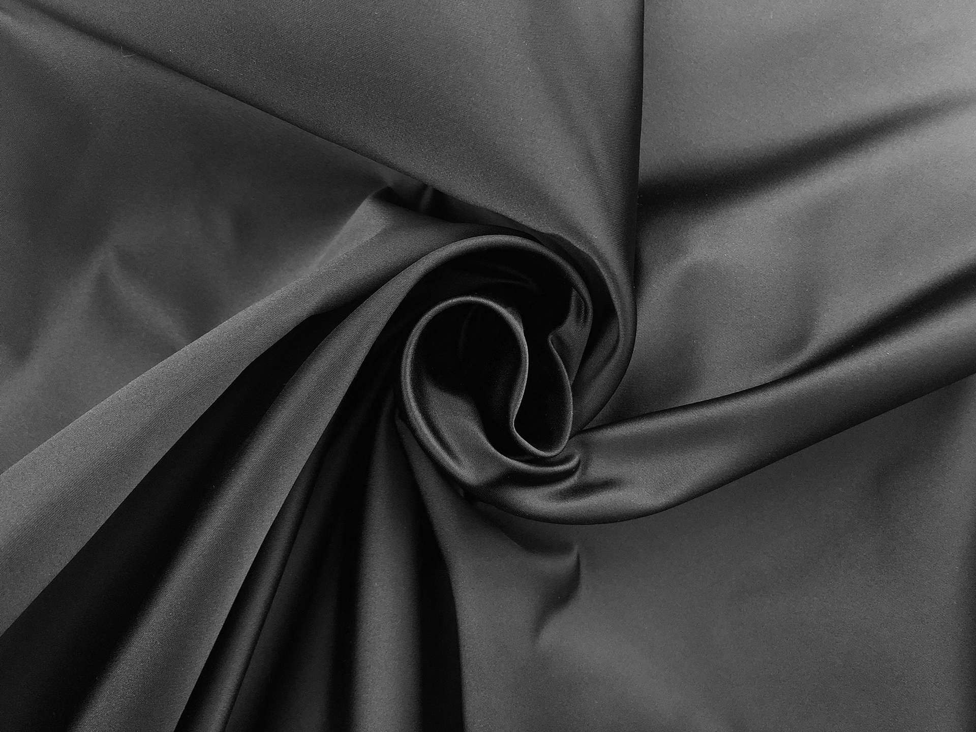 Polyester Satin in Black
