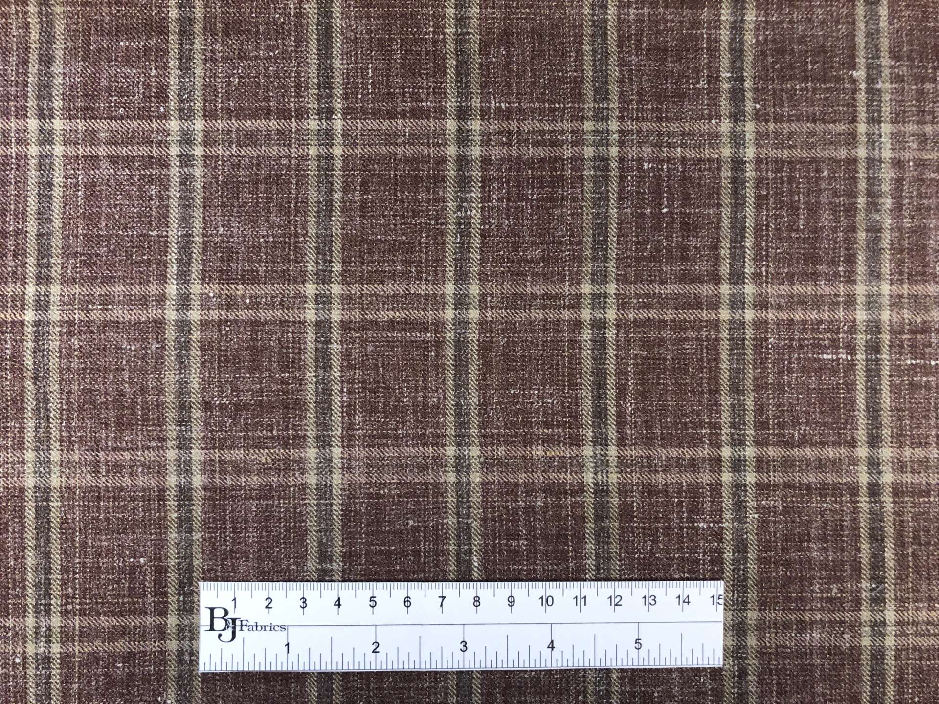 Wool, Silk & Linen Blend Window Pane Suiting