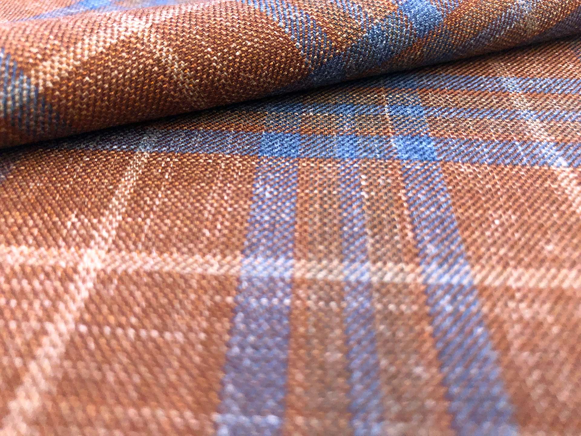 Wool, Silk & Linen Blend Plaid Suiting