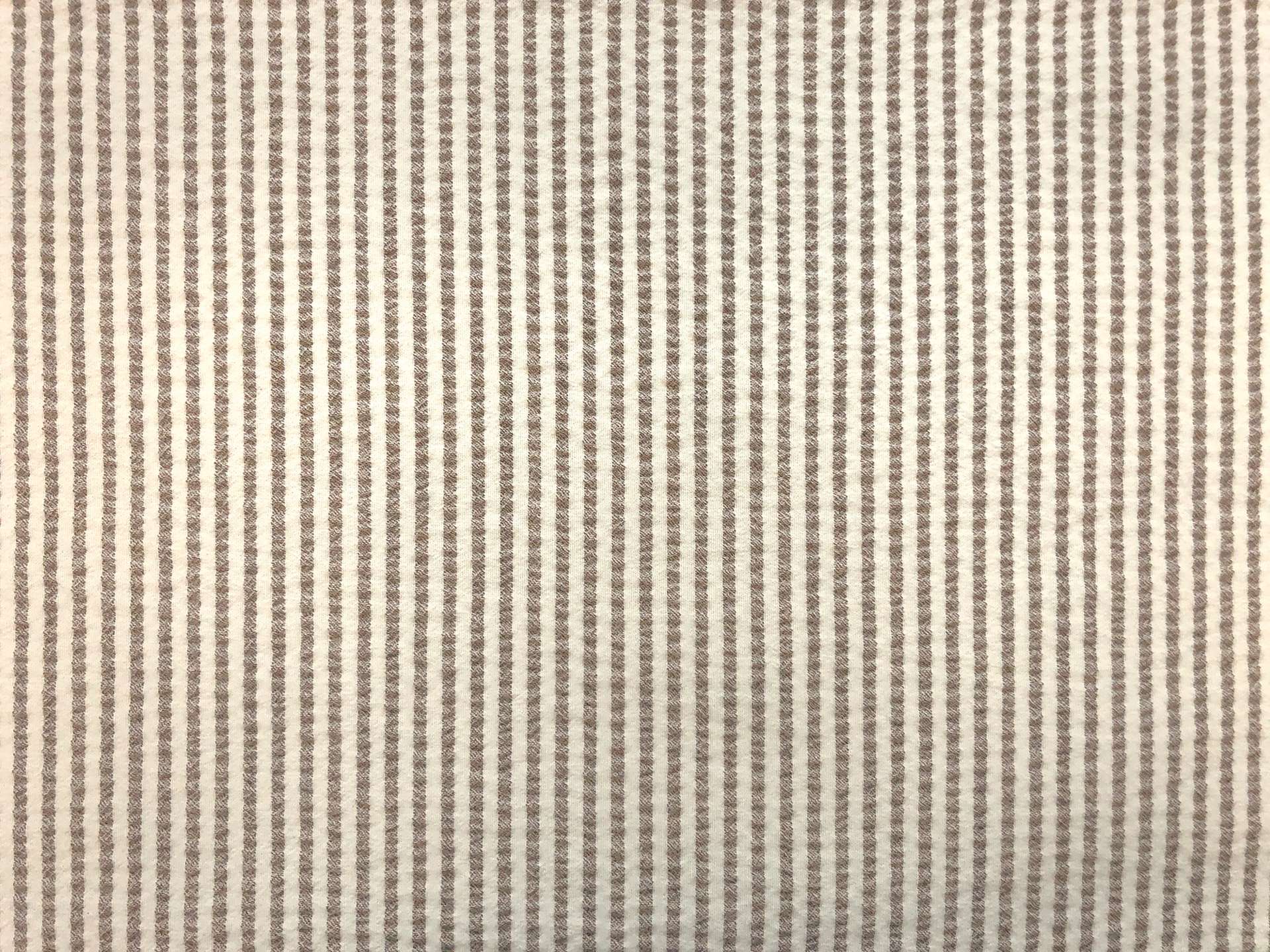 Stretch Wool Seersucker Suiting in Ivory