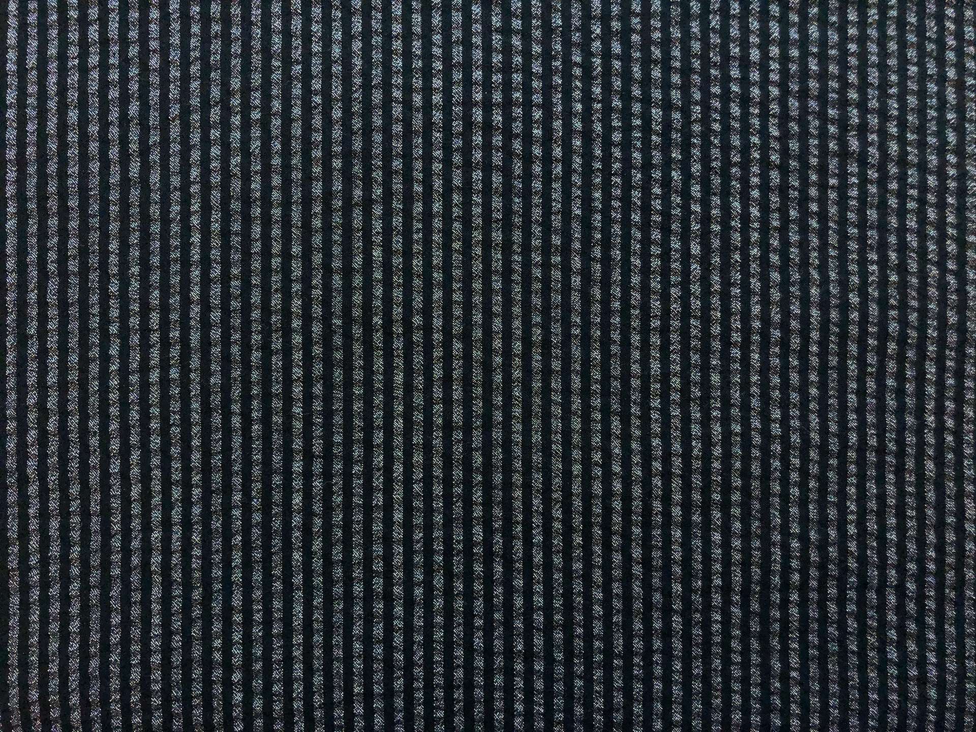 Stretch Wool Seersucker Suiting in Black