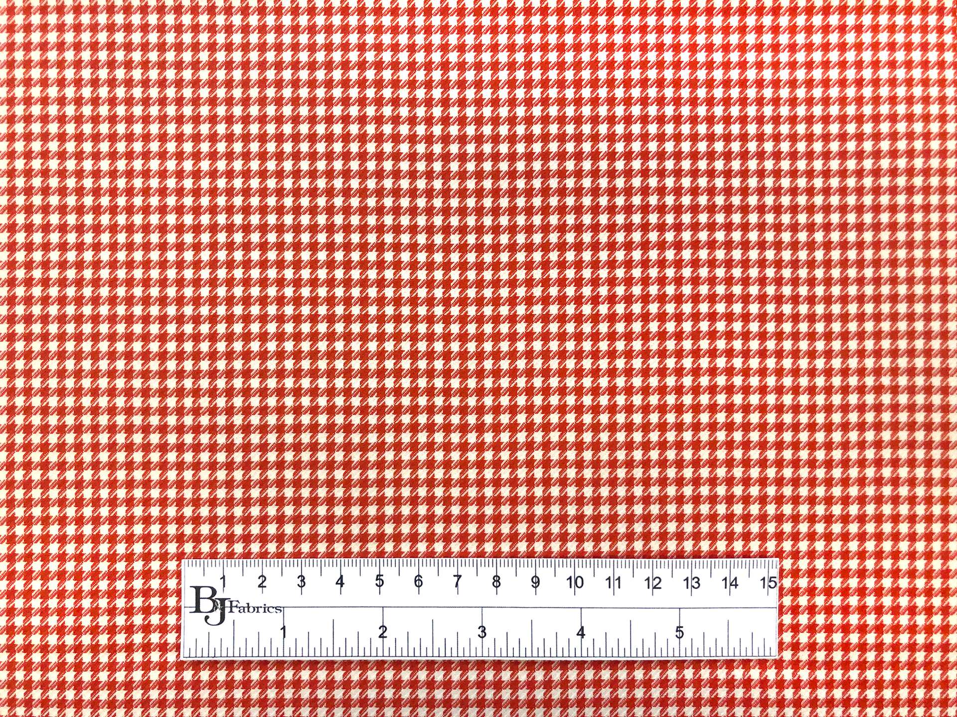 Stretch Wool Houndstooth Suiting in Orange