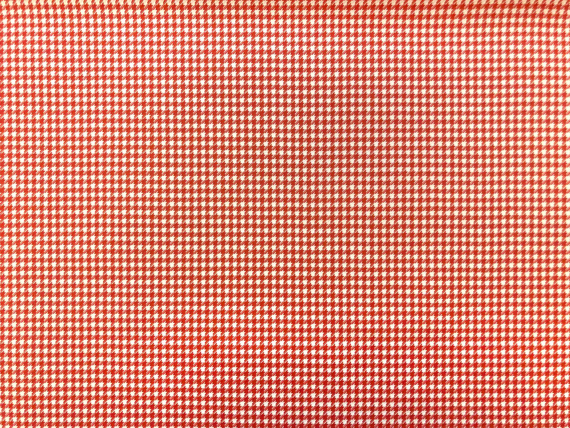 Stretch Wool Houndstooth Suiting in Orange