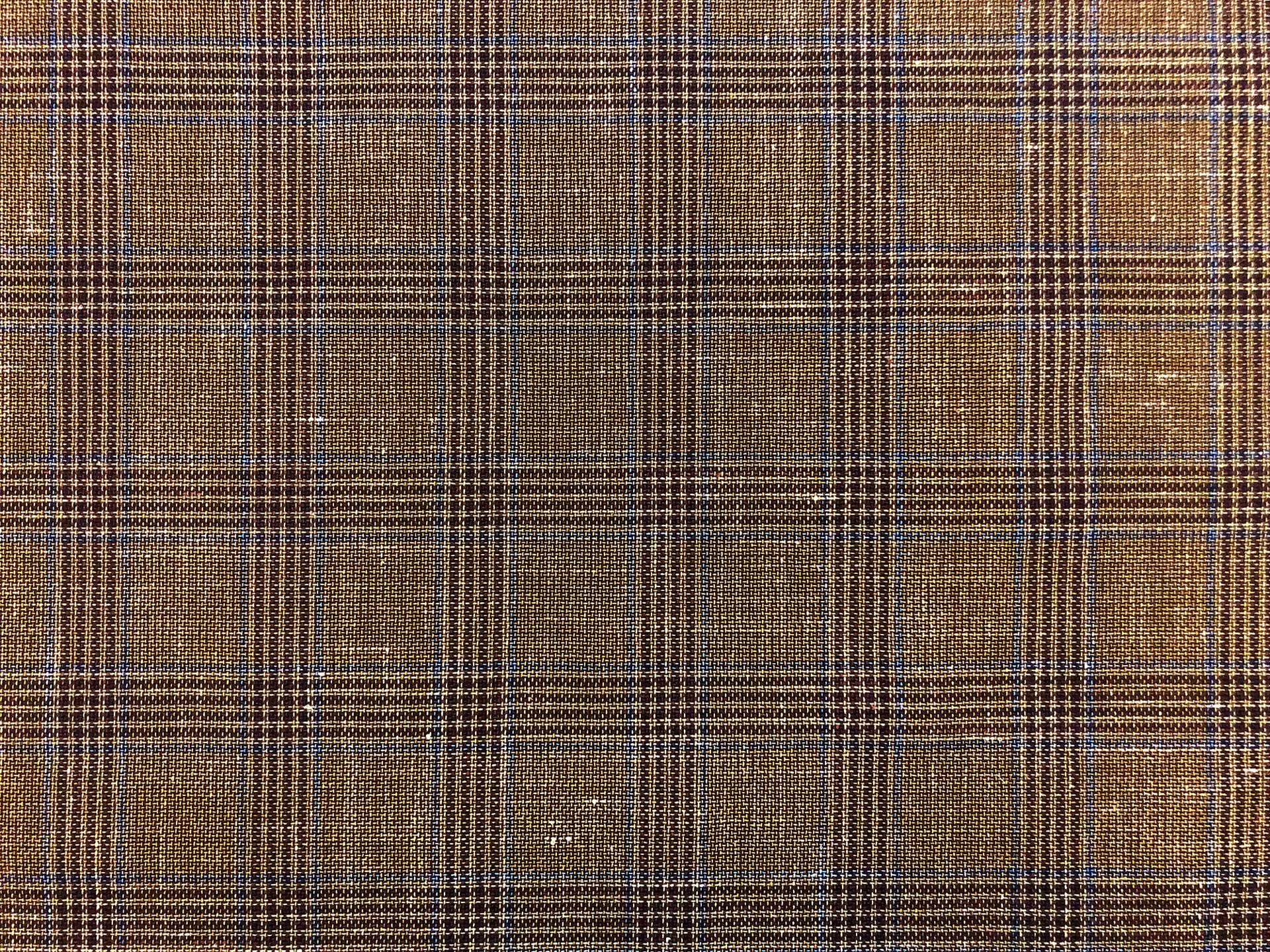 Italian Wool, Silk & Linen Blend Tartan Plaid in Cider 