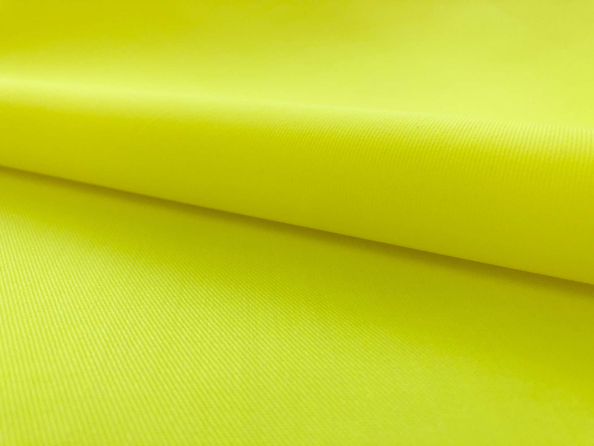Polyester & Cotton Blend Twill in Neon Lime