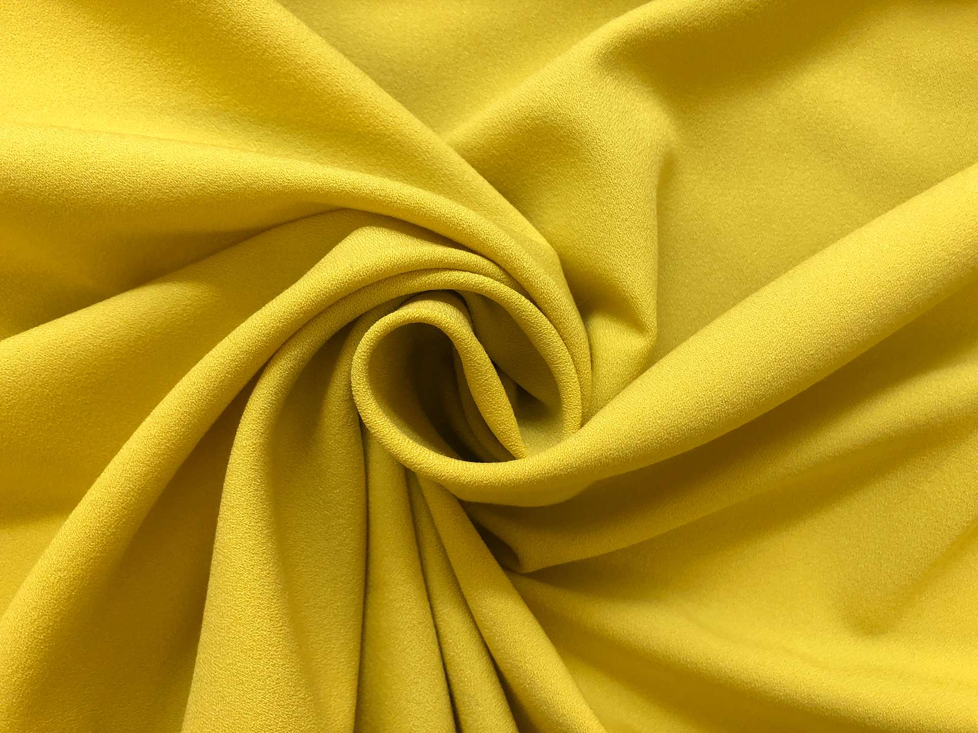 Sustainable Polyester Blend Stretch Crepe in Chartreuse