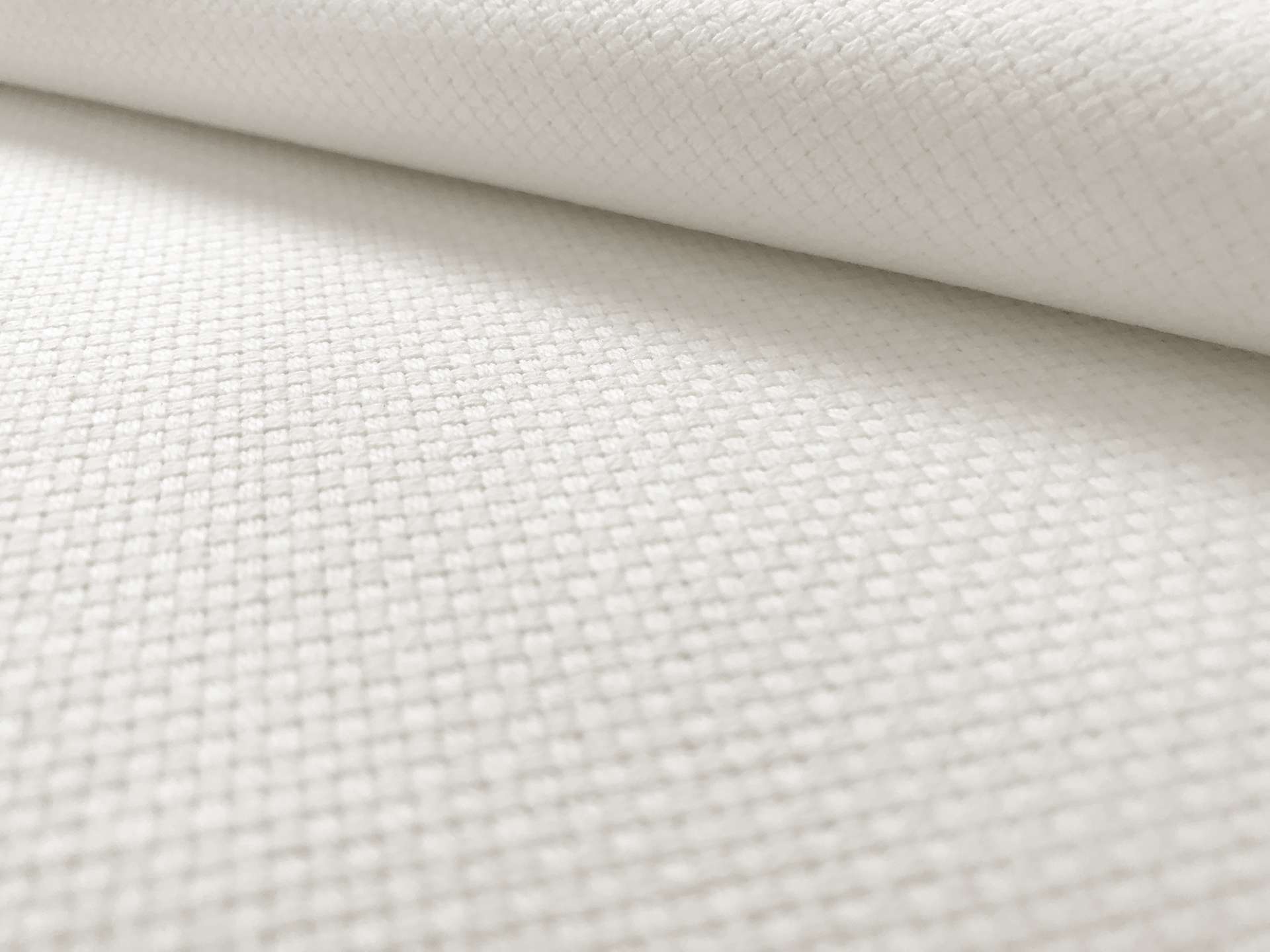 Linen & Cotton Basket Weave Upholstery in White