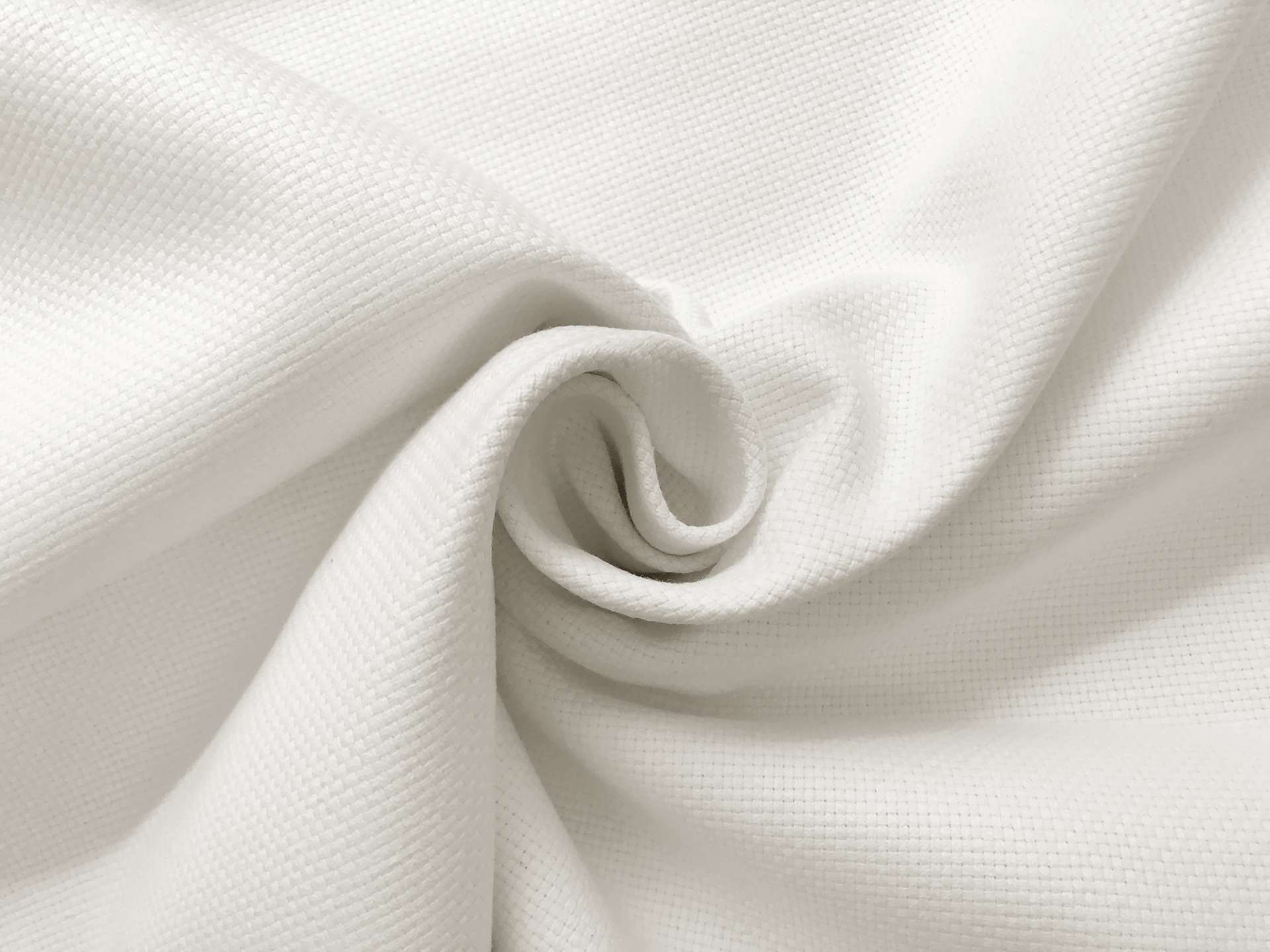 Linen & Cotton Basket Weave Upholstery in White