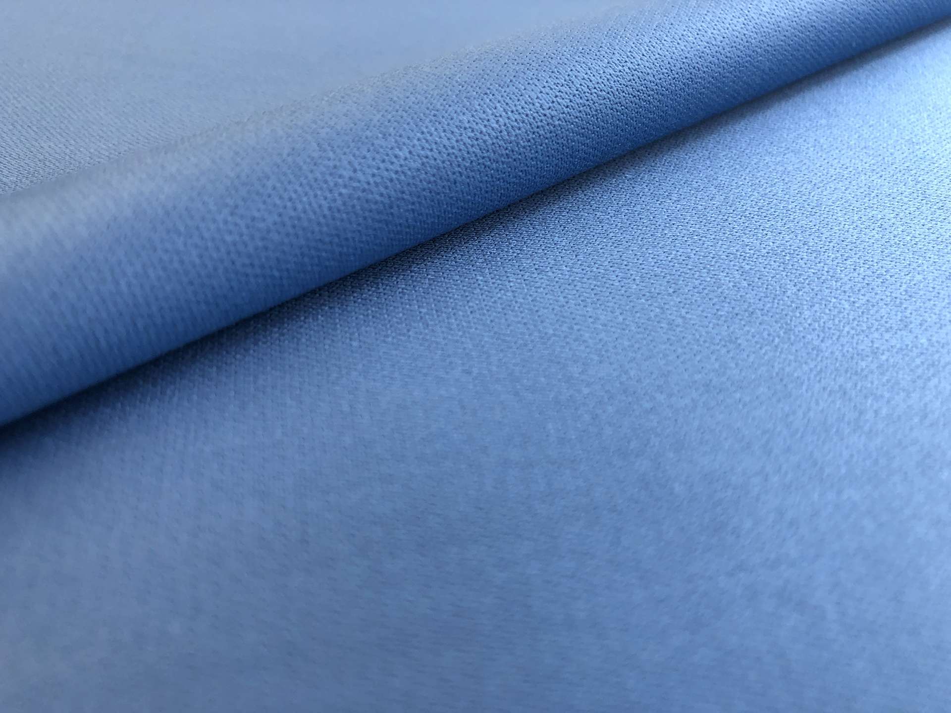 Italian Super 130s Wool Satin Faille in Powder Blue