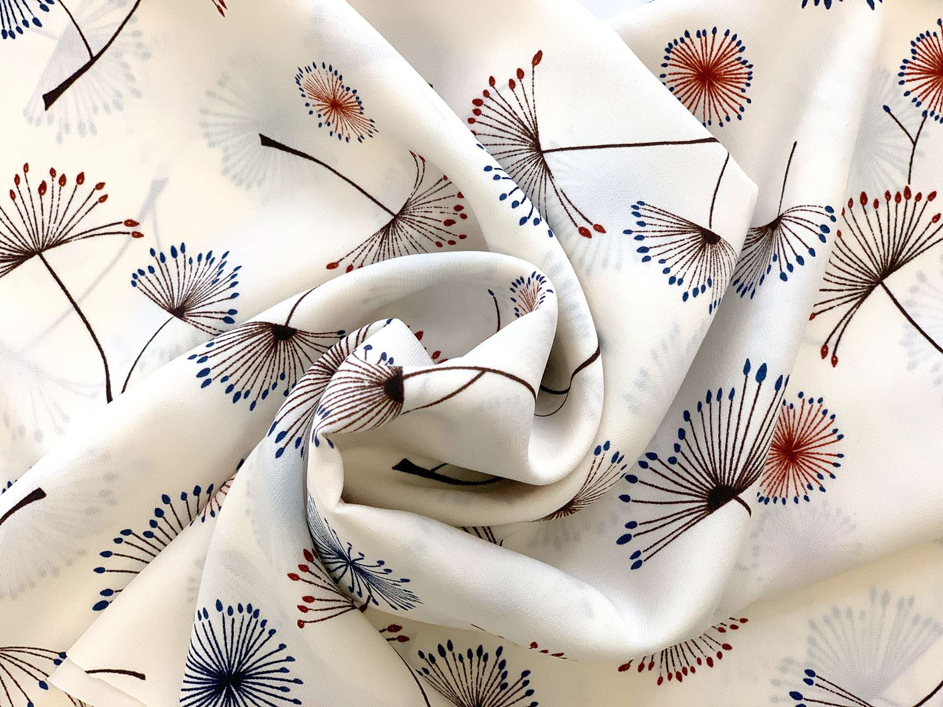 Polyester Crepe De Chine With Floral Print