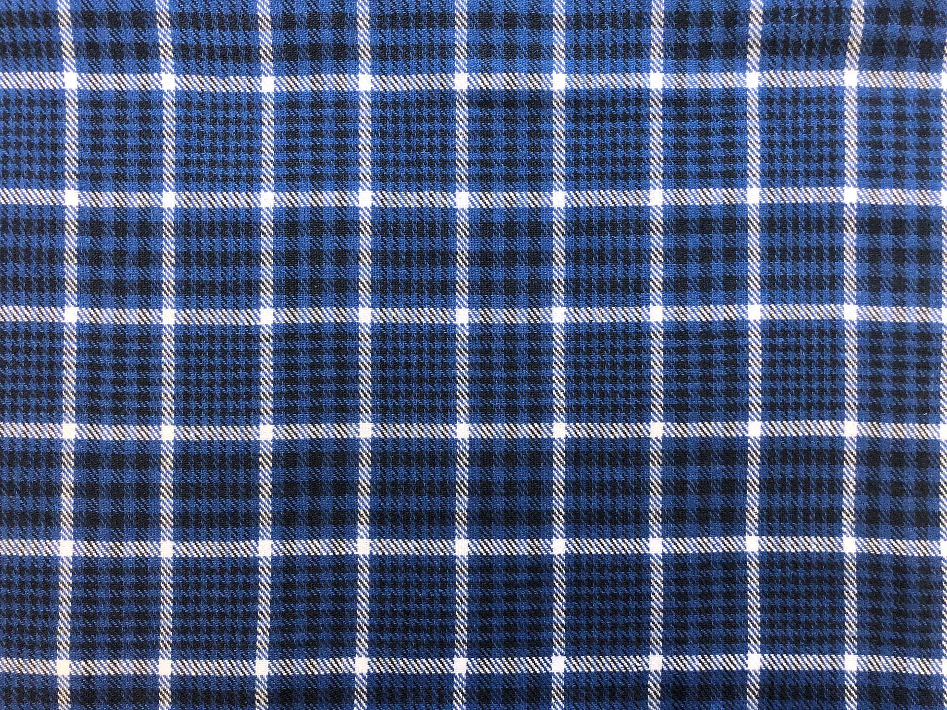 Washed Linen Houndstooth Plaid 