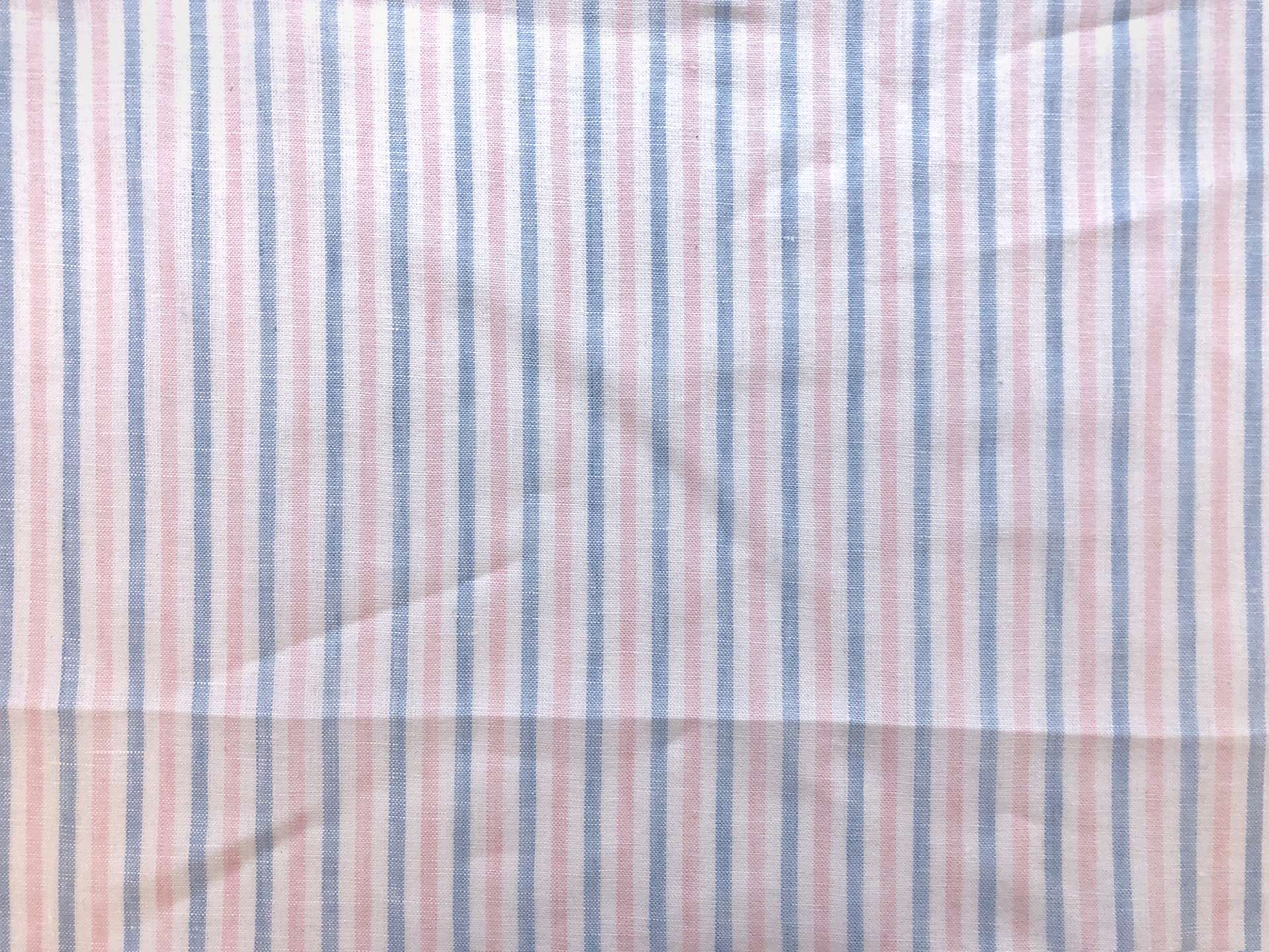 Sanforized Linen Stripe in Pink & Blue