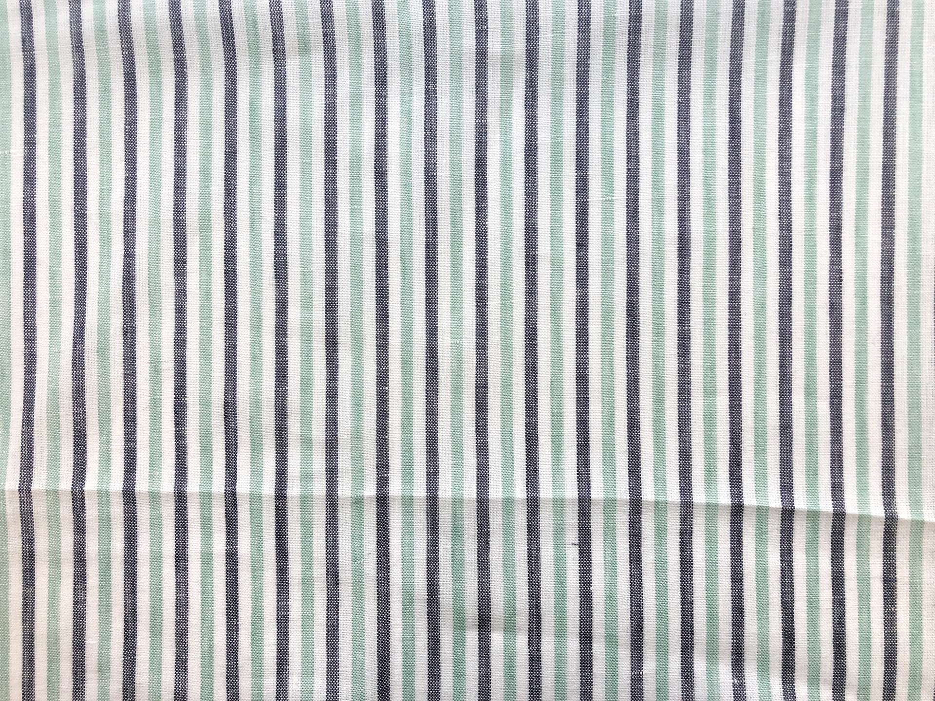 Sanforized Linen Stripe in Mint