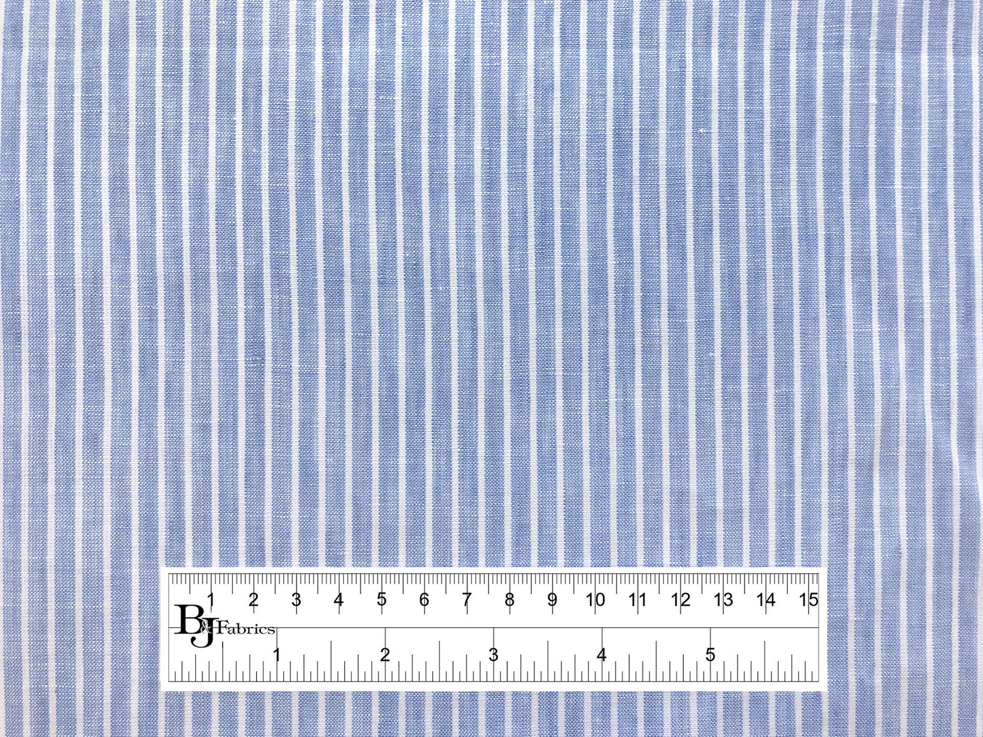 Sanforized Linen Stripe in French Blue