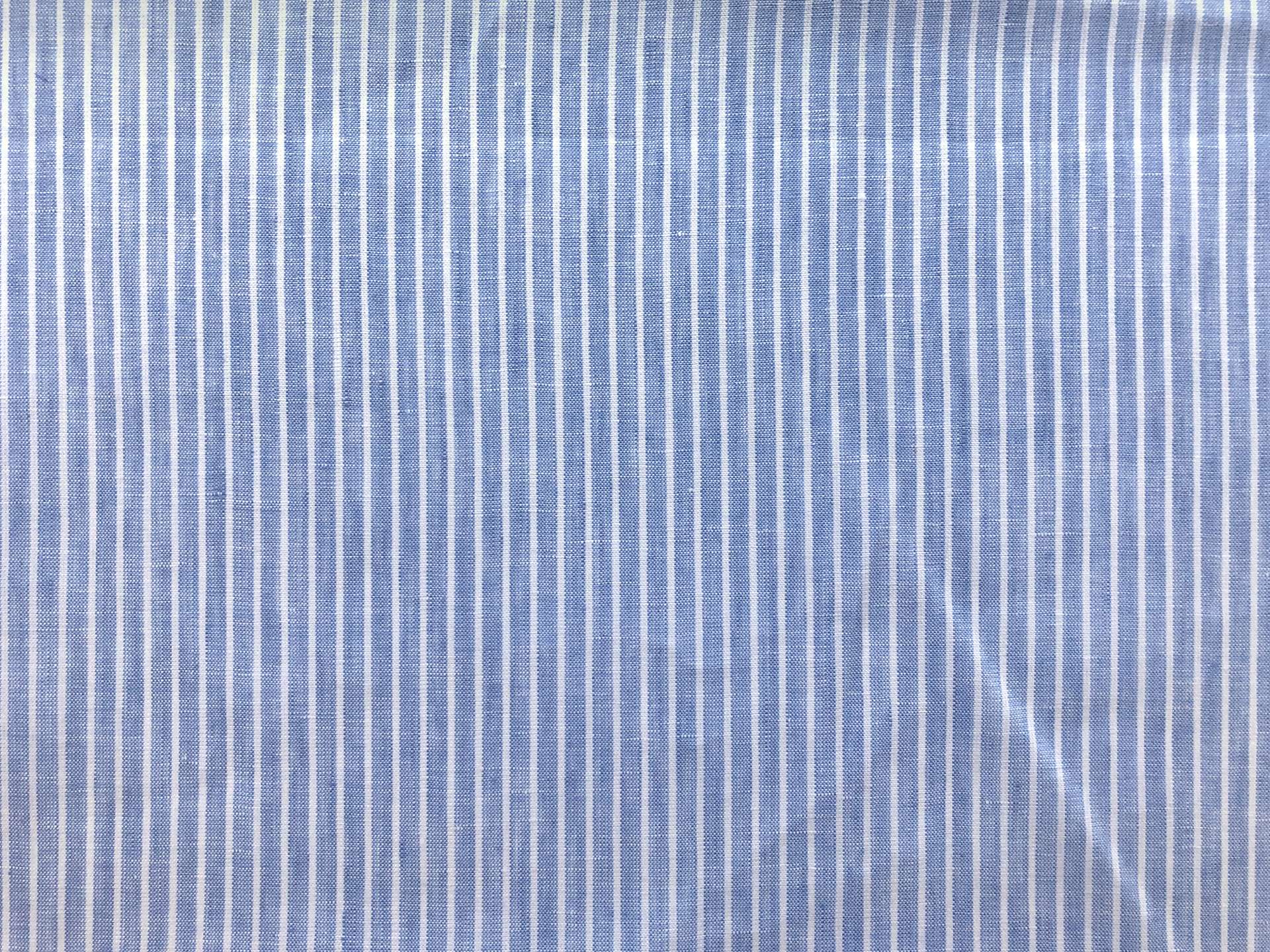 Sanforized Linen Stripe in French Blue