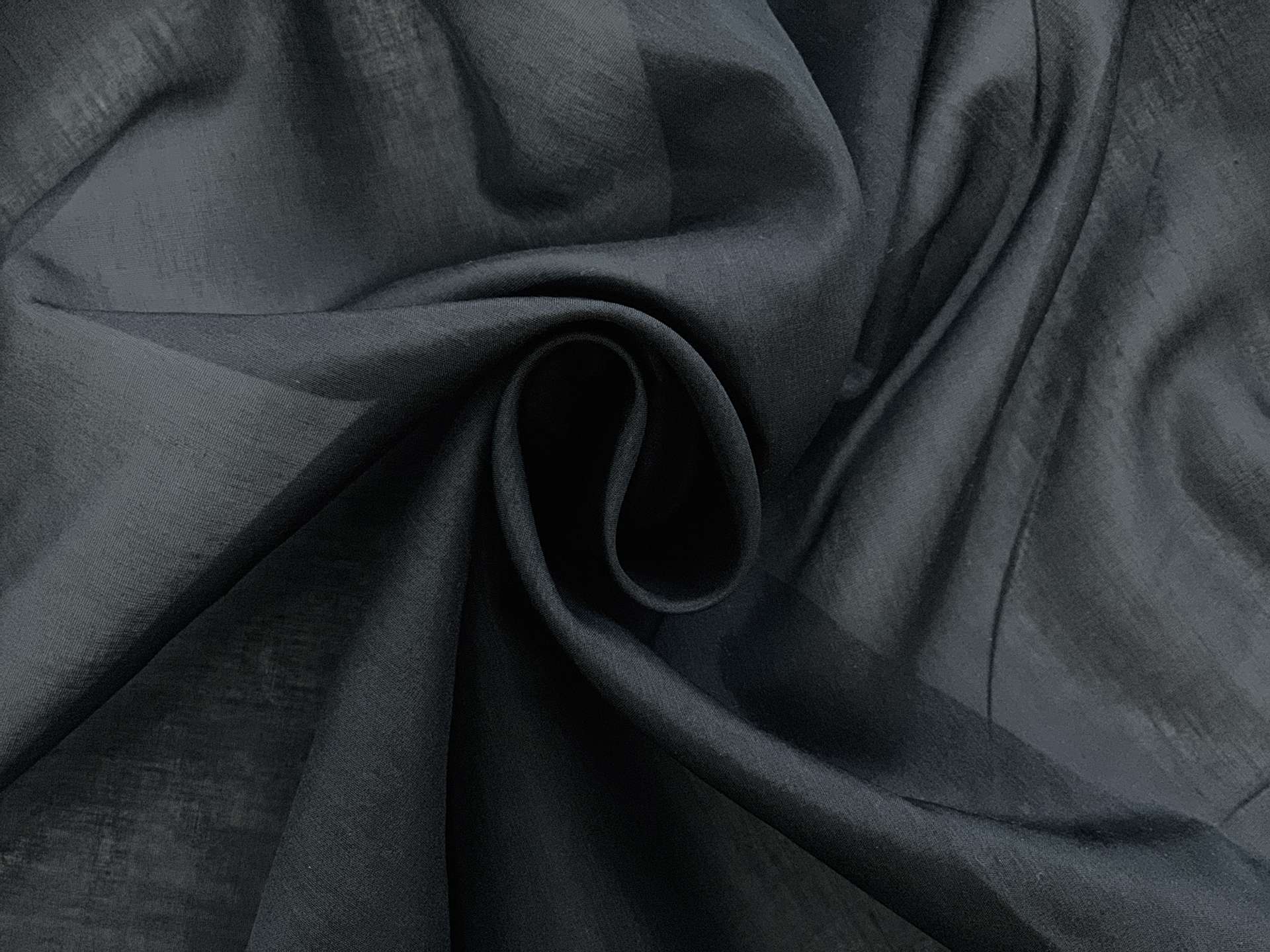 Silk & Cotton Voile in Black
