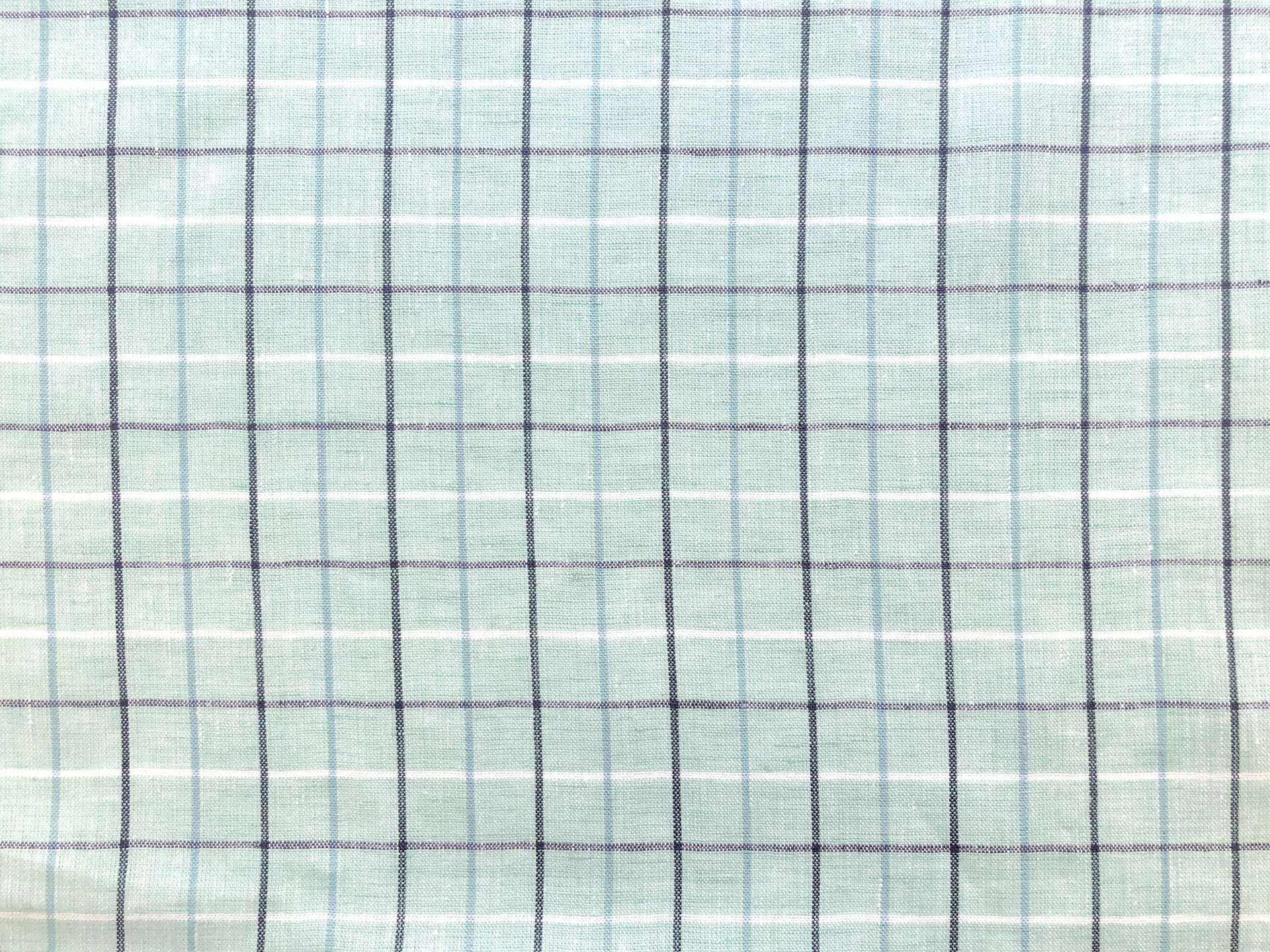 Sanforized Linen Plaid in Mint