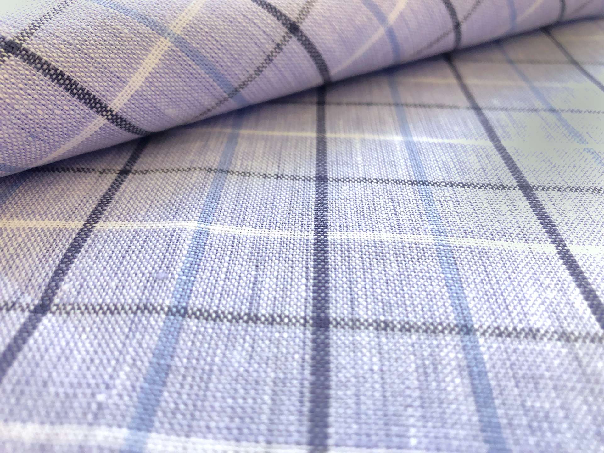 Sanforized Linen Plaid in Lavender