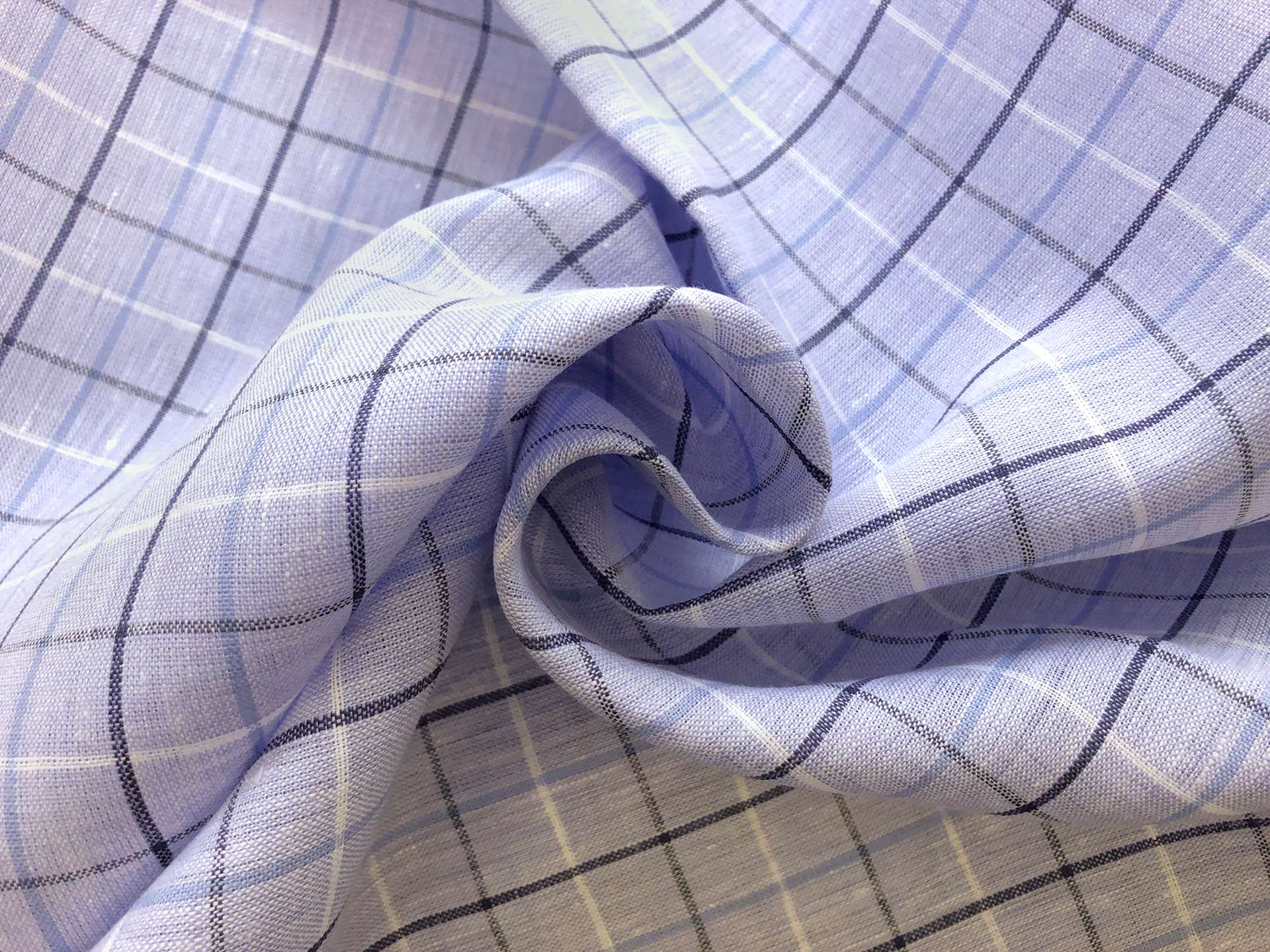Sanforized Linen Plaid in Lavender