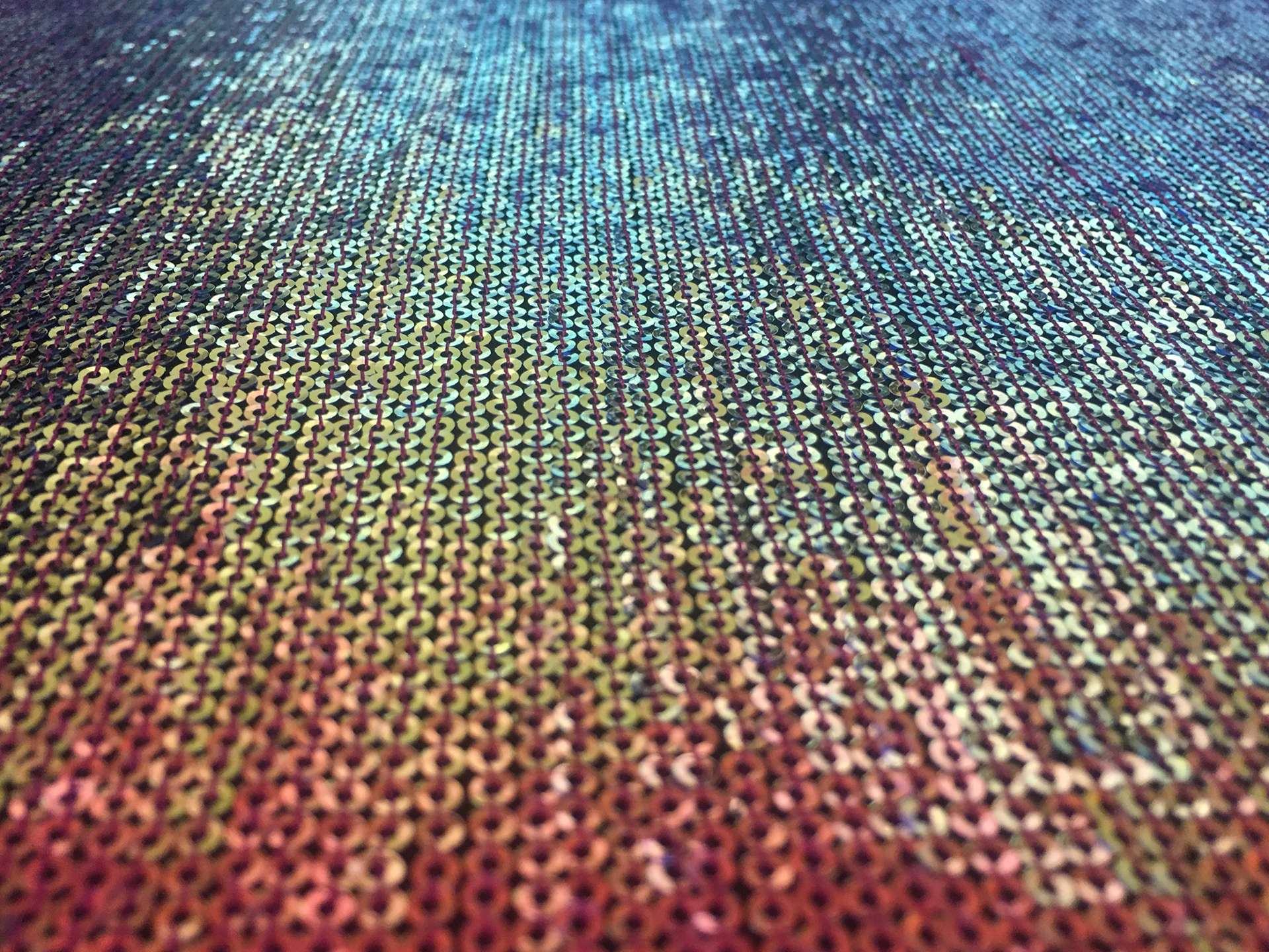 Hologram Sequins on Polyester Chiffon in Rose Gold 
